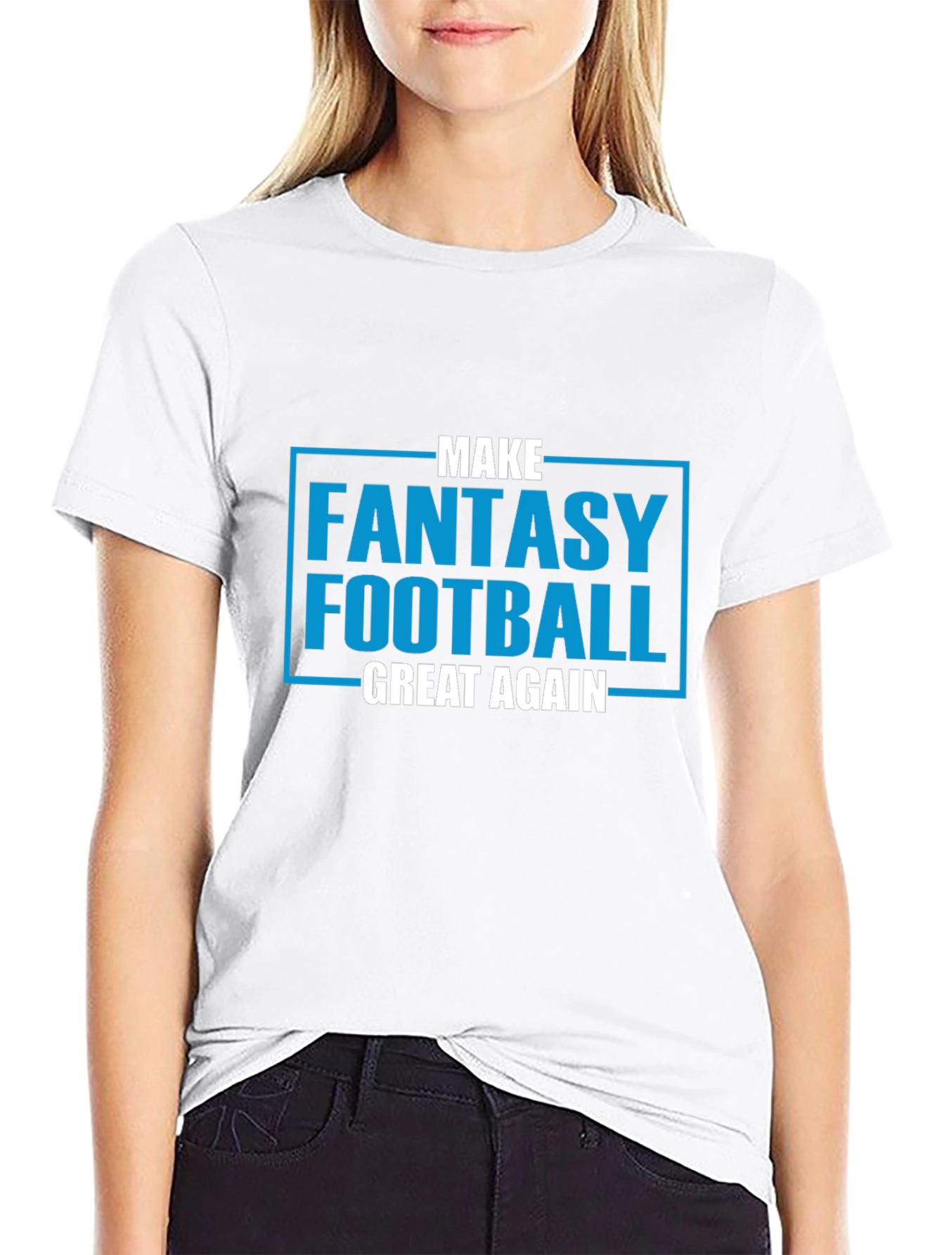 Black Make Fantasy Football Great Again T-Shirt view 9