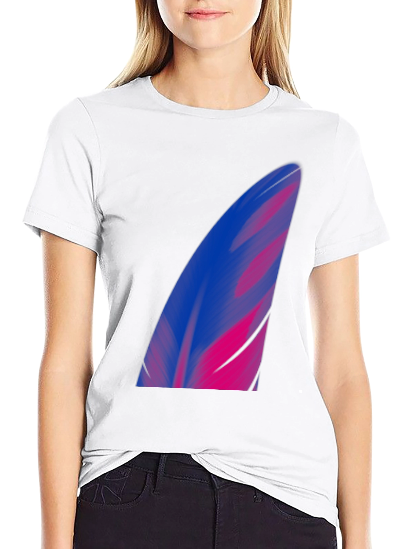 Black Surf Fin Graphic Tee - Black Cotton Blend view 9