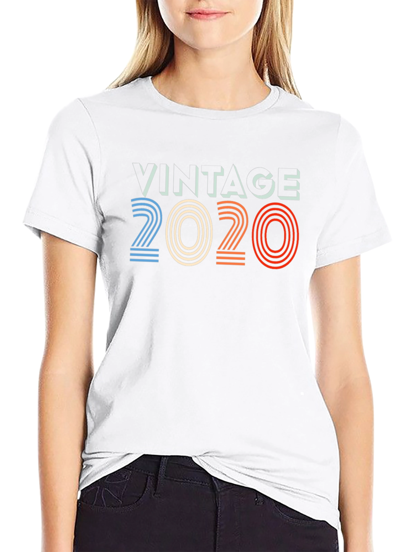 Black Vintage 2020 Graphic Tee - Retro Style view 9