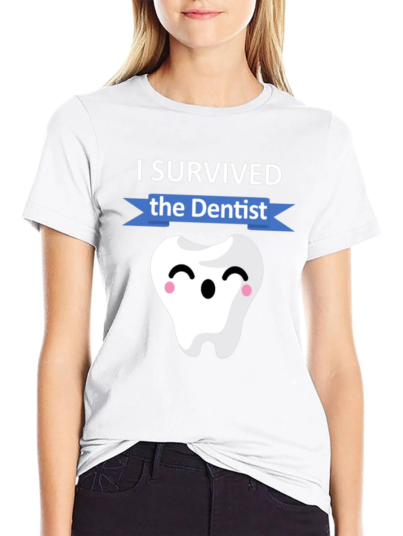 Black I Survived the Dentist T-Shirt Funny Dental Hygienist Tee view 9