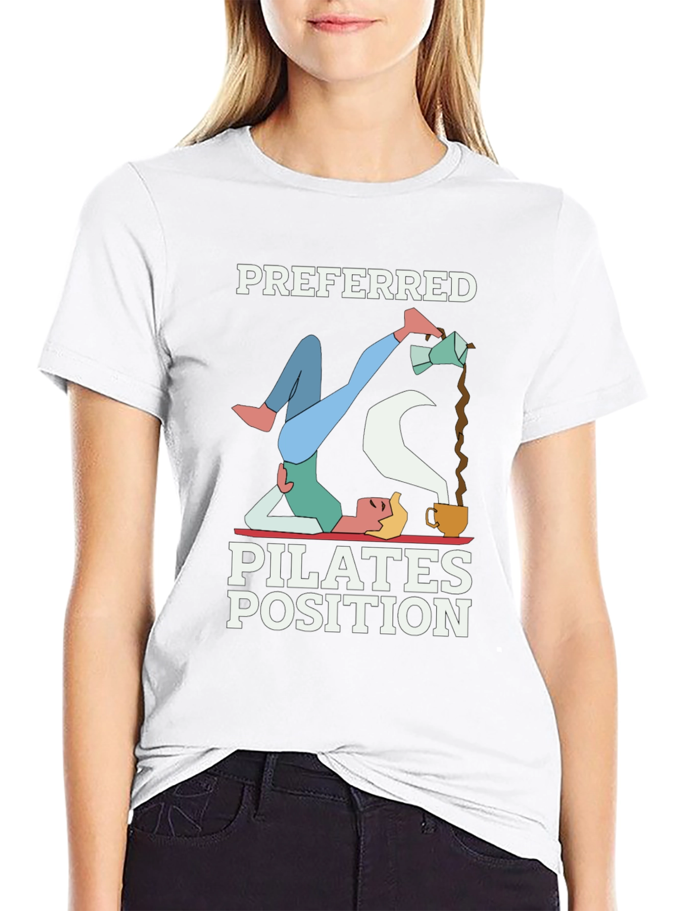 Black Preferred Pilates Position Coffee Lover T-Shirt view 9