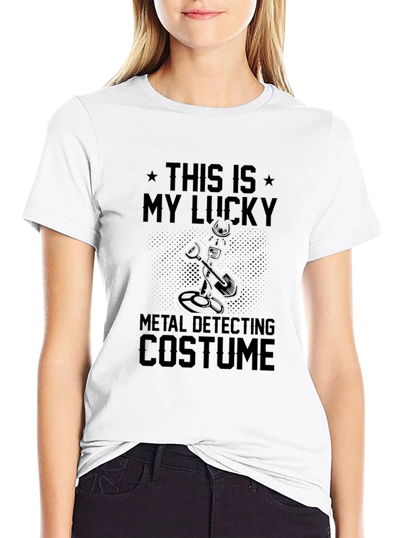 Black Lucky Metal Detecting Costume T-Shirt view 9