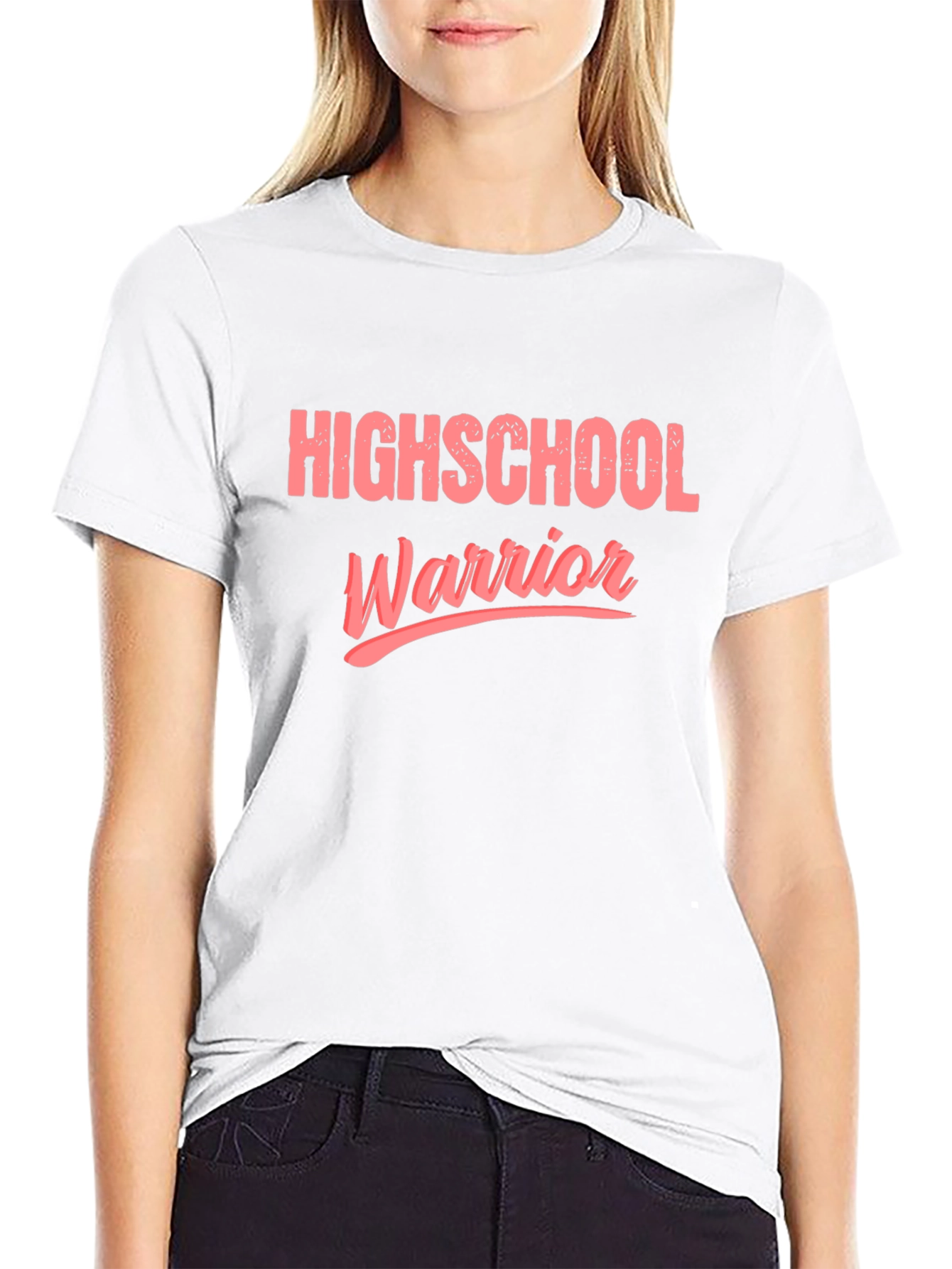 Black Highschool Warrior Black Graphic Tee view 9