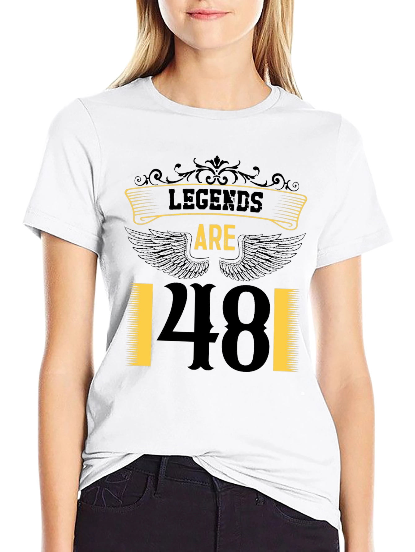 Black Legends Are 48 T-Shirt Birthday Gift view 9