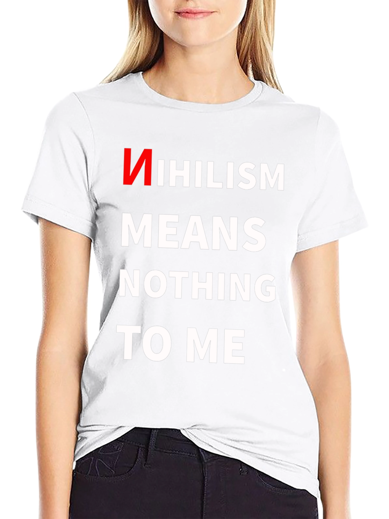 Black Nihilism Means Nothing To Me T-Shirt view 9