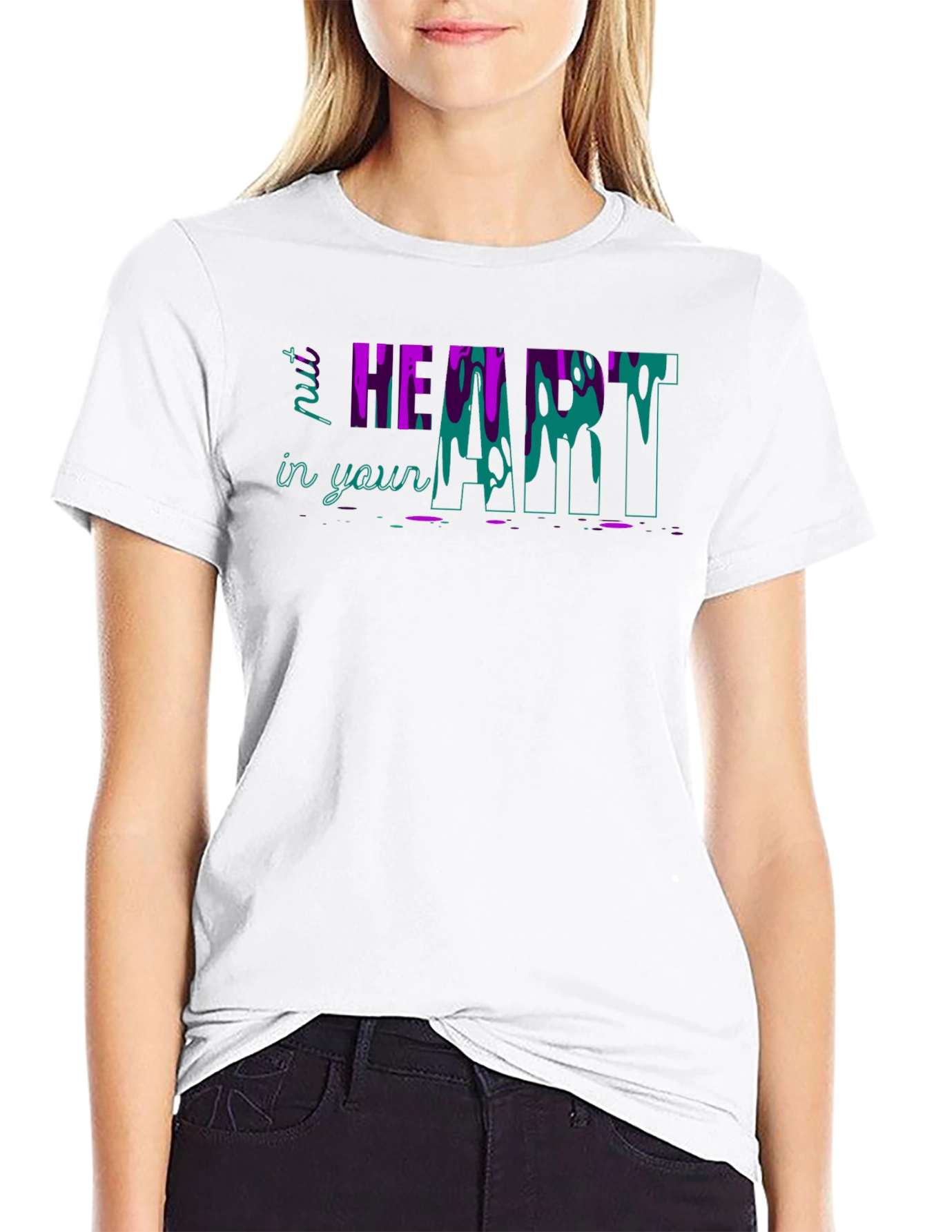 Black Put Some Heart in Your Fart T-Shirt - Novelty Tee view 9
