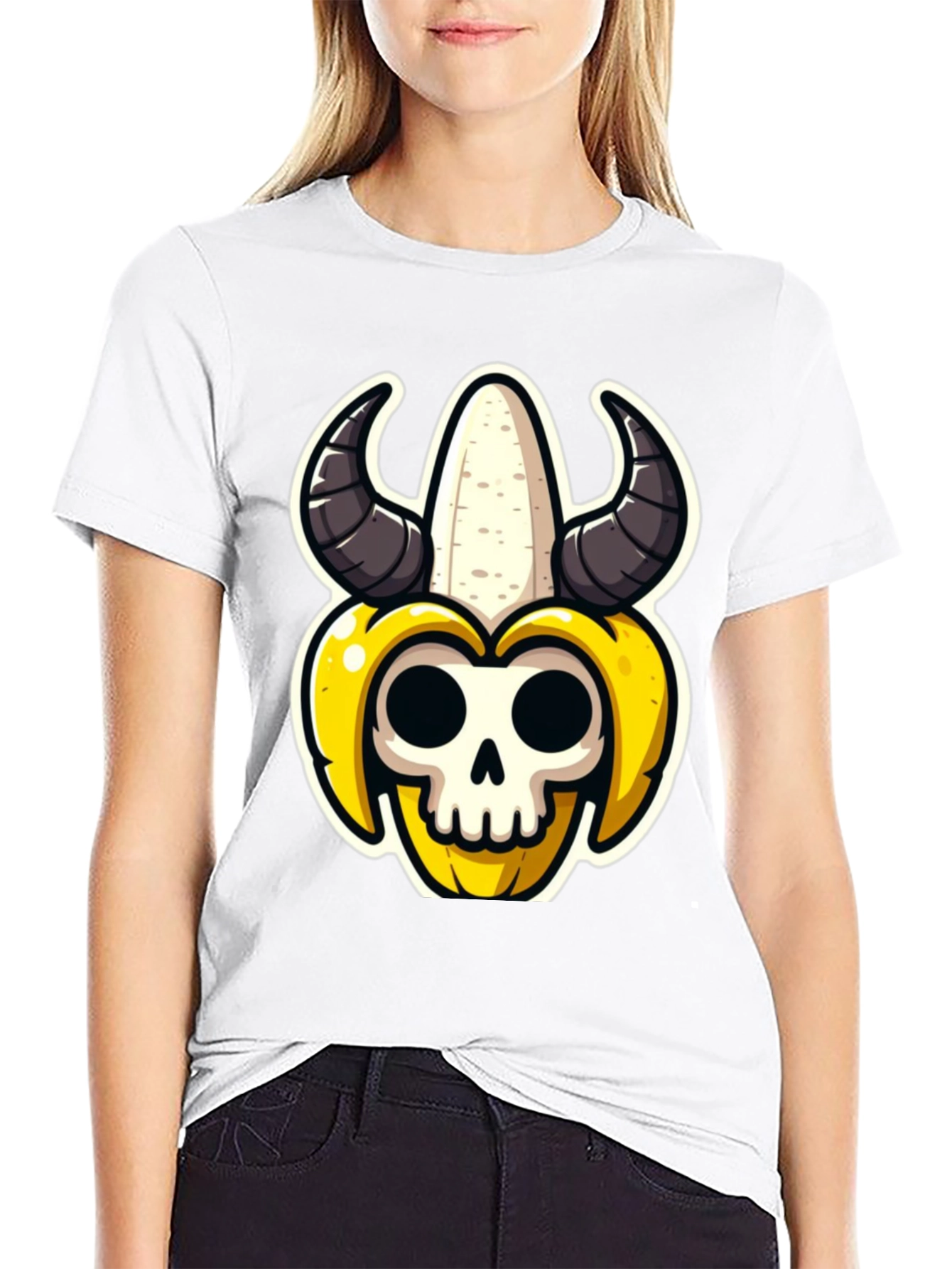 Black Banana Skull Graphic Tee view 9