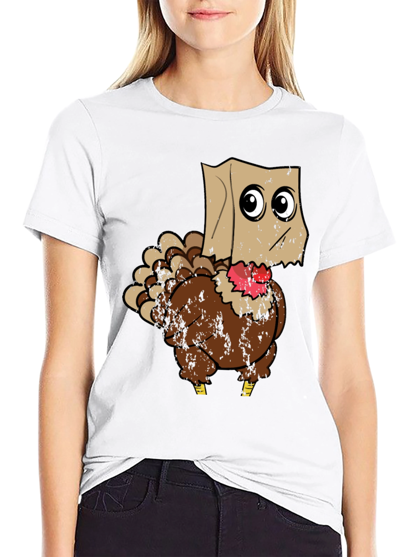 Black Turkey with Paper Bag T-Shirt view 9