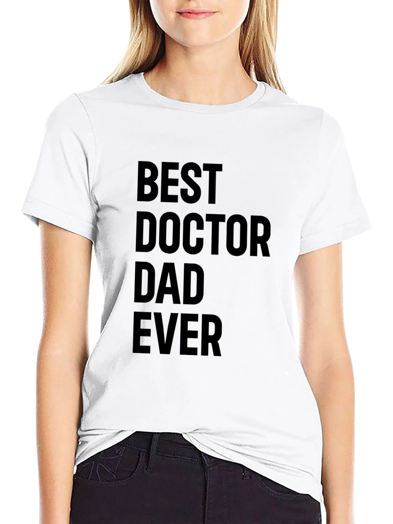 Black Best Doctor Dad Ever Black T-Shirt view 9
