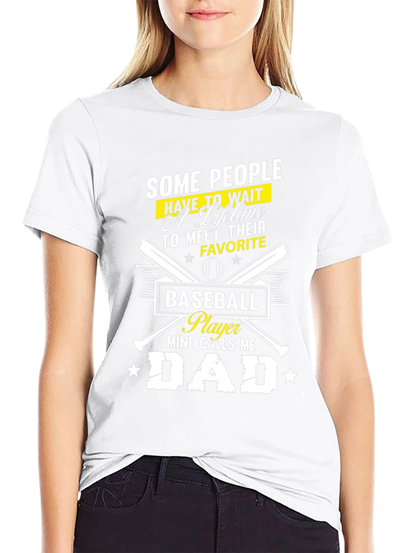 Black Baseball Dad T-Shirt: Some People Wait a Lifetime view 9