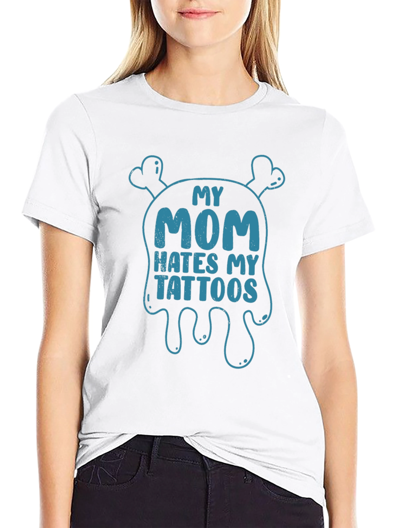Black My Mom Hates My Tattoos T-Shirt - Novelty Graphic Tee view 9