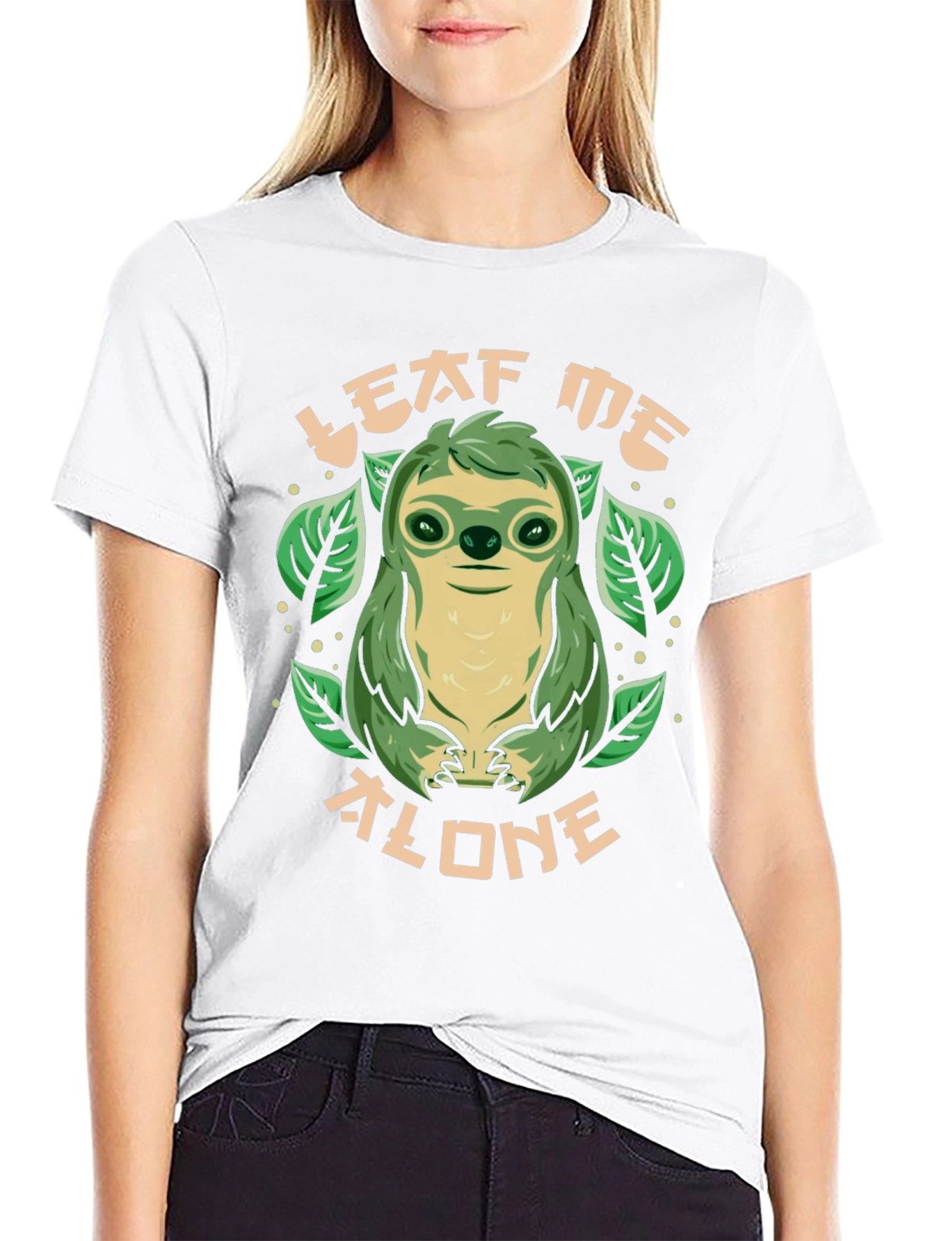 Leaf Me Alone Sloth Graphic Tee - 9