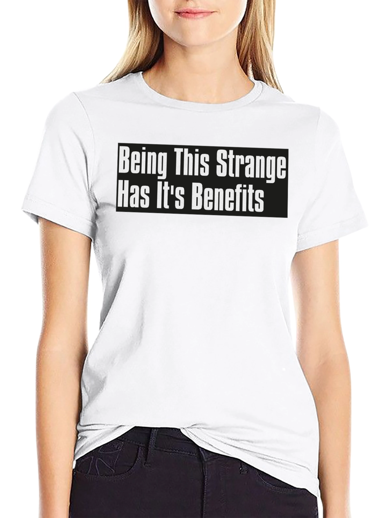 Black Being This Strange Benefits T-Shirt view 9