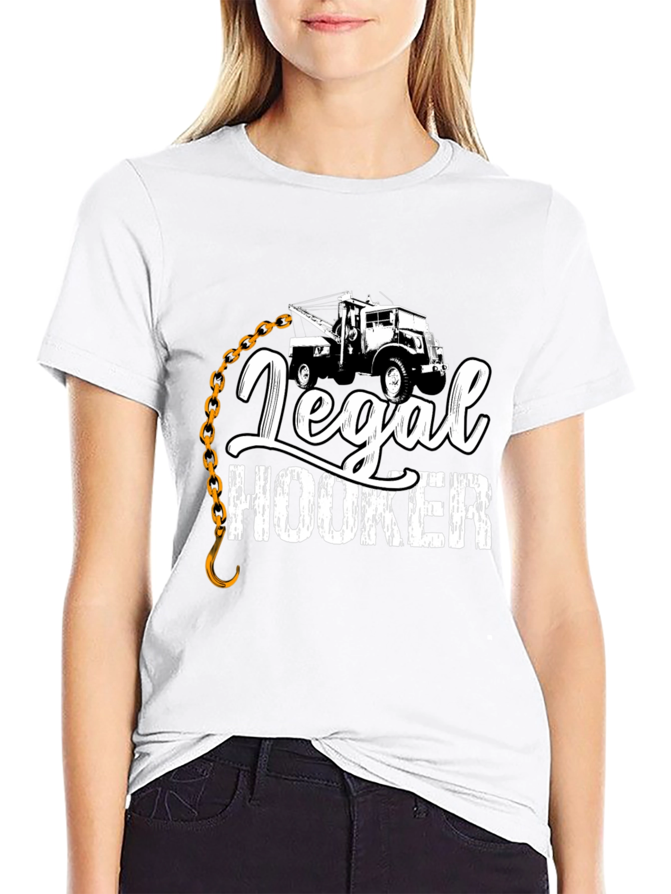 Black Legal Hooker T-Shirt Tow Truck Driver Gift view 9