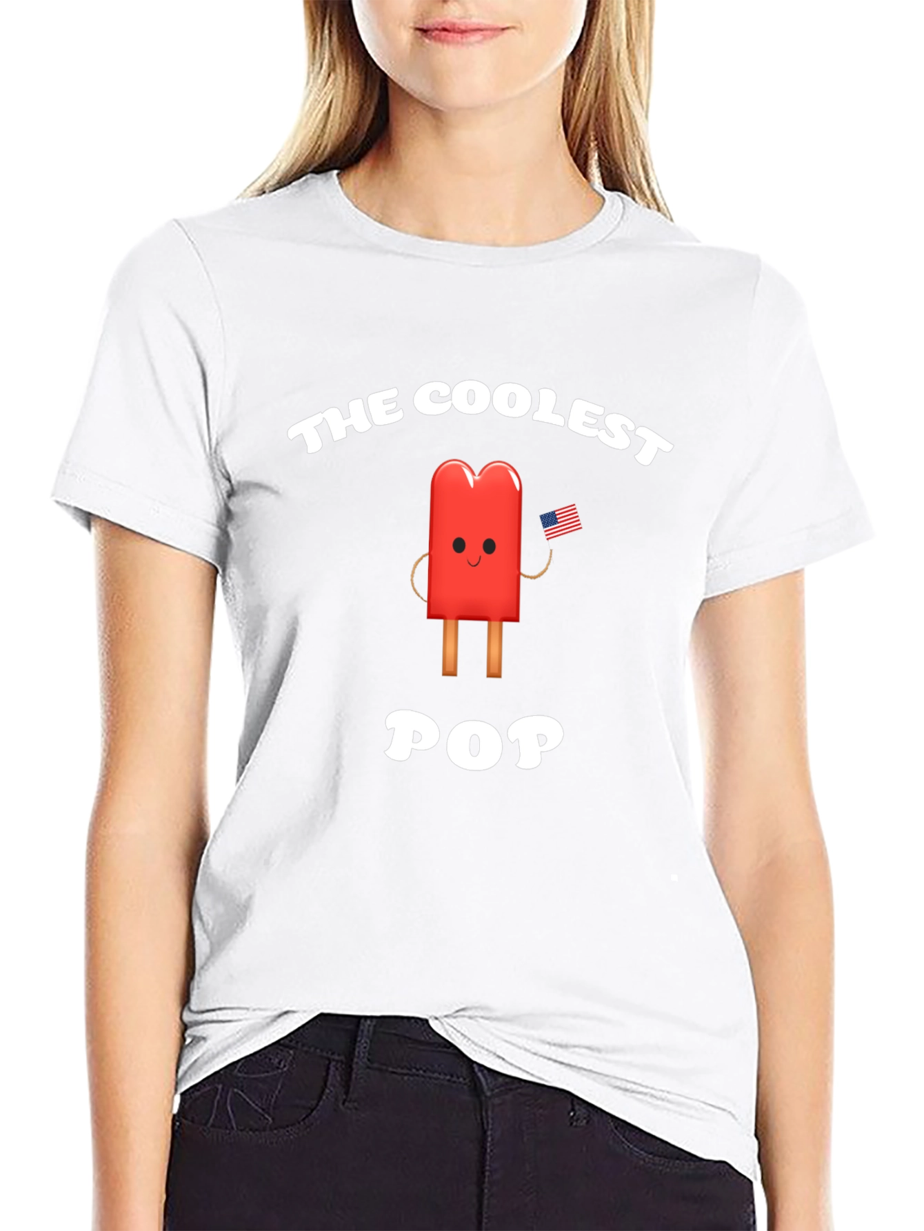 Black Coolest Pop T-Shirt - Patriotic Popsicle Tee view 9