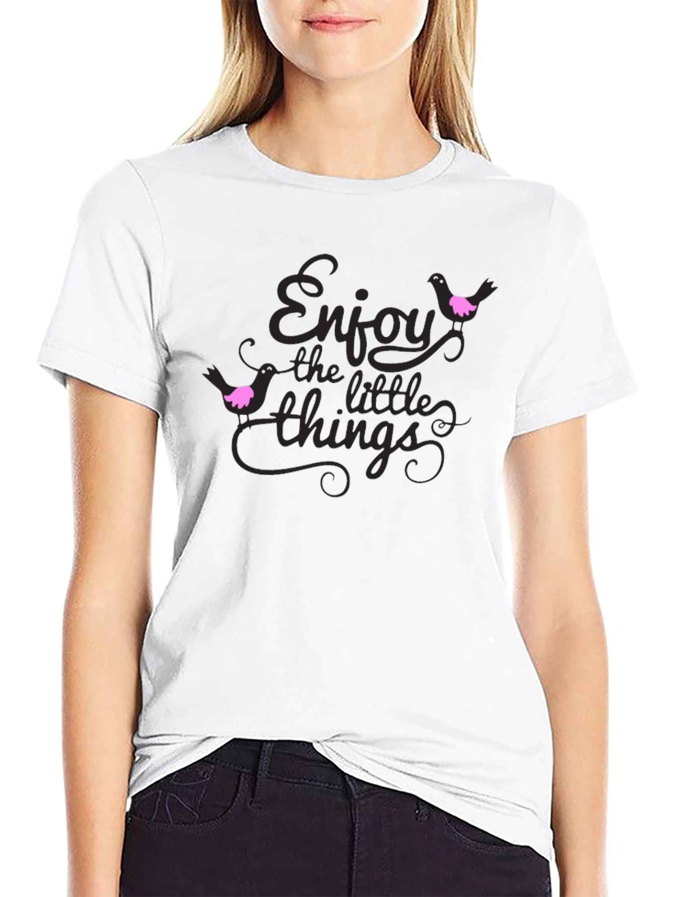 Black Enjoy the Little Things Graphic Tee view 9