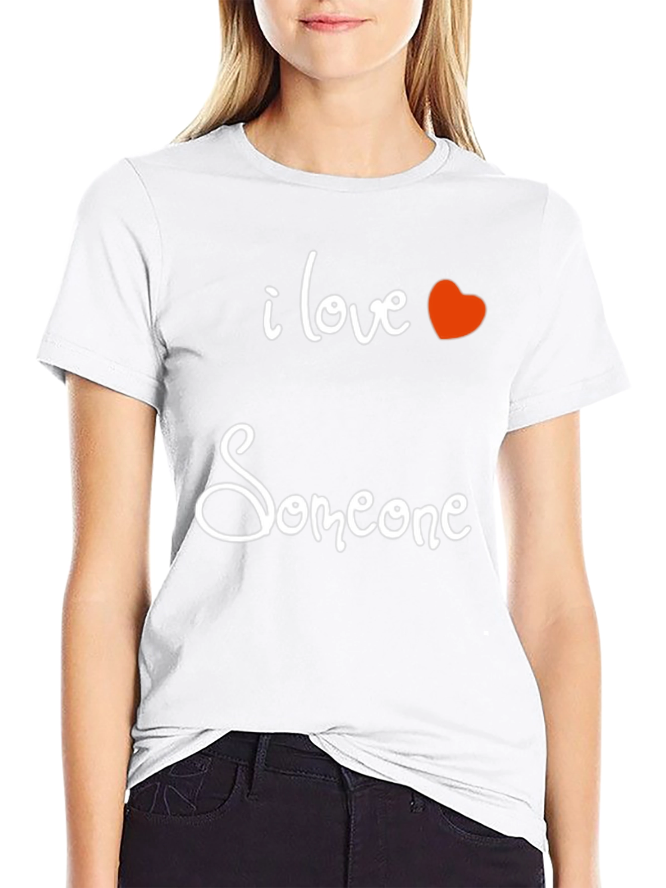Black I Love Someone Graphic Tee - Soft & Stylish view 9