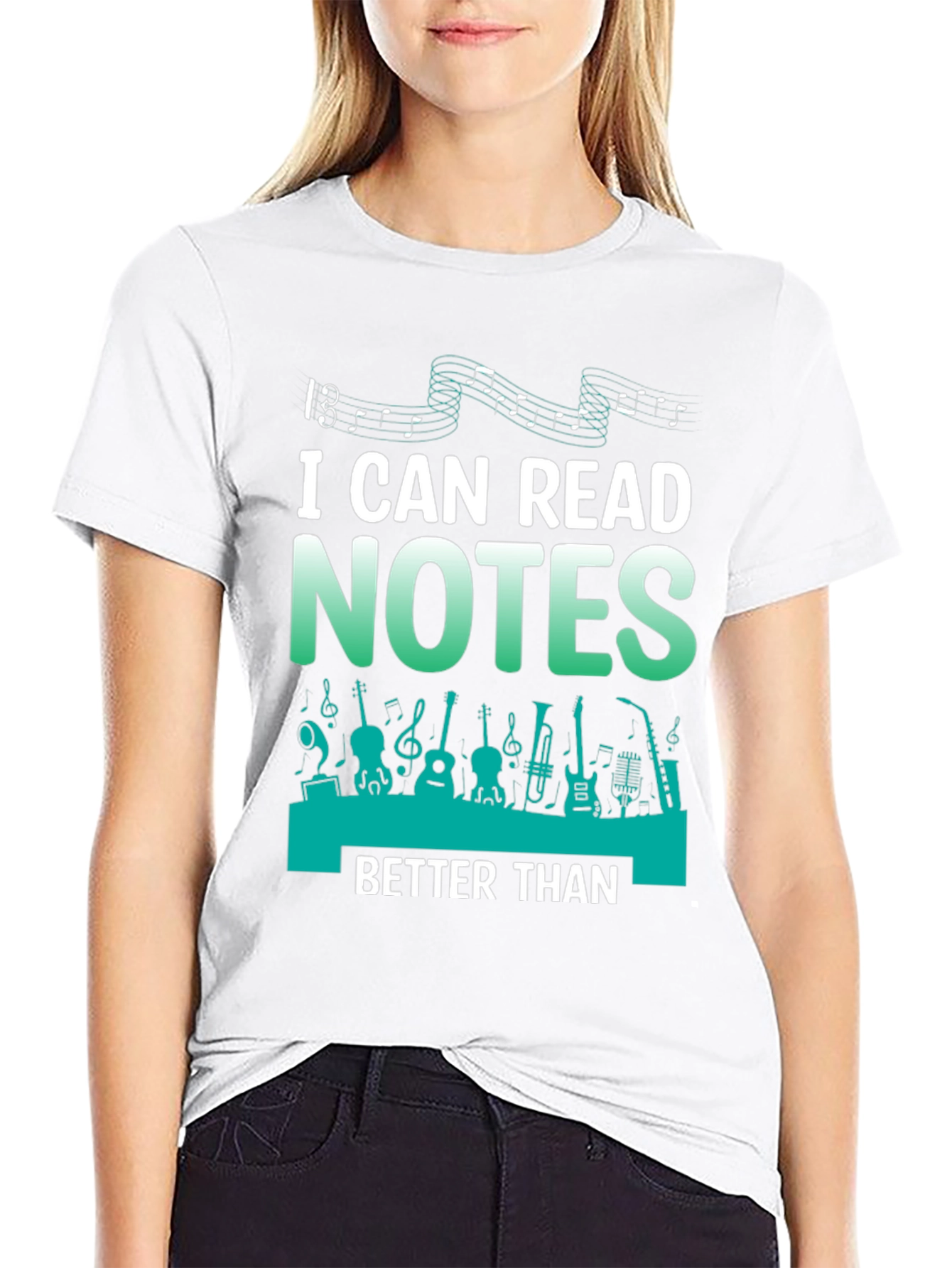 Black Musician T-Shirt: I Can Read Notes Better Than view 9