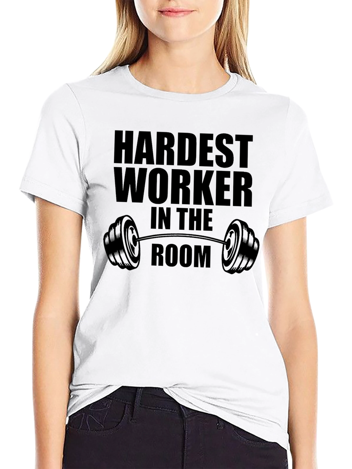 Black Hardest Worker In The Room Black T-Shirt view 9