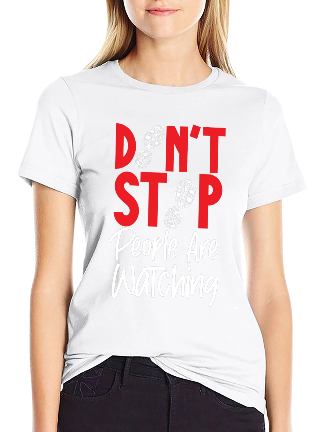 Black Don't Stop People Are Watching T-Shirt view 9