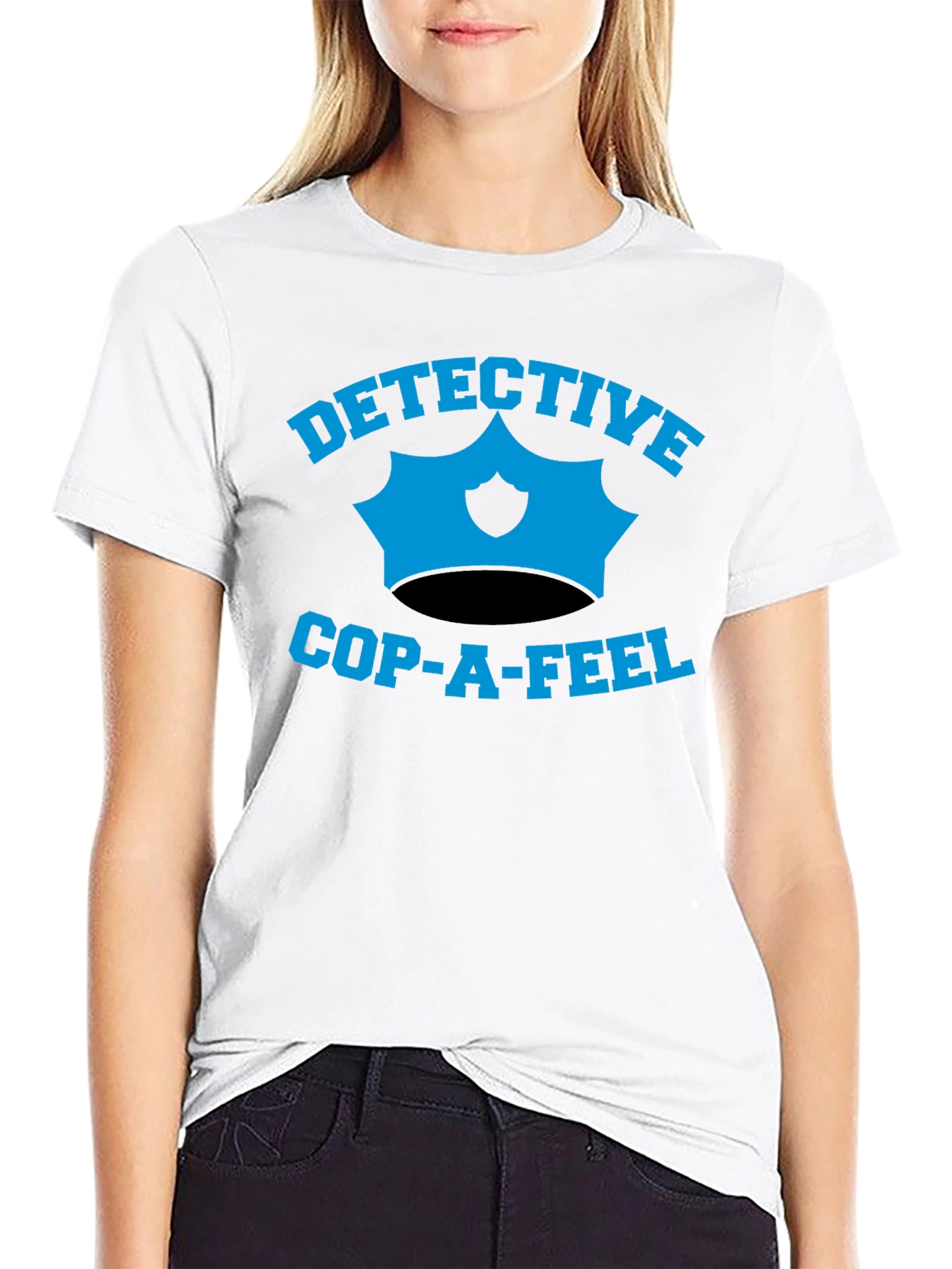 Black Detective Cop-A-Feel Graphic T-Shirt view 9