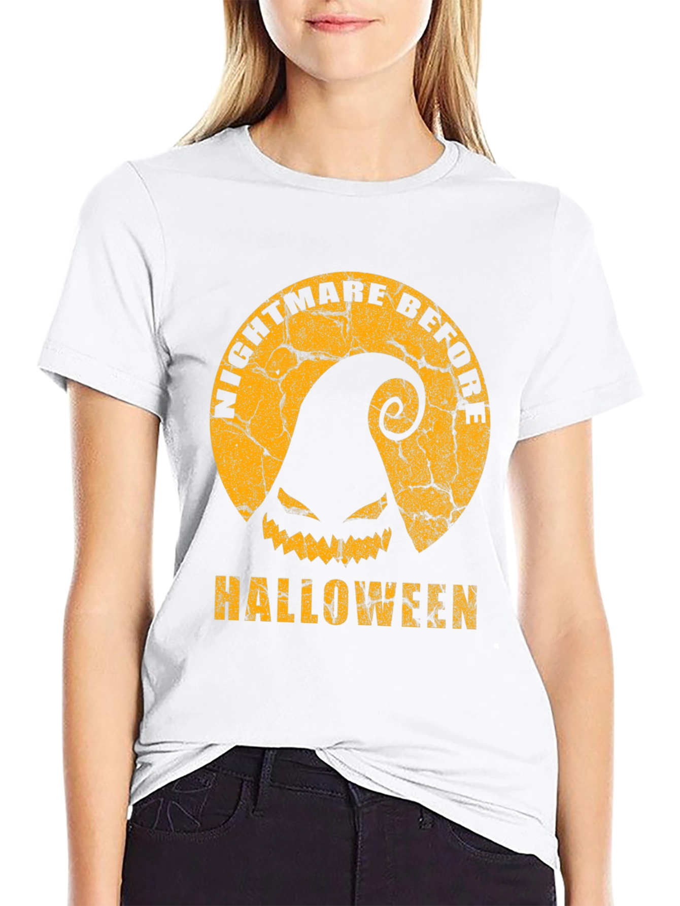 Black Nightmare Before Halloween Graphic Tee view 9