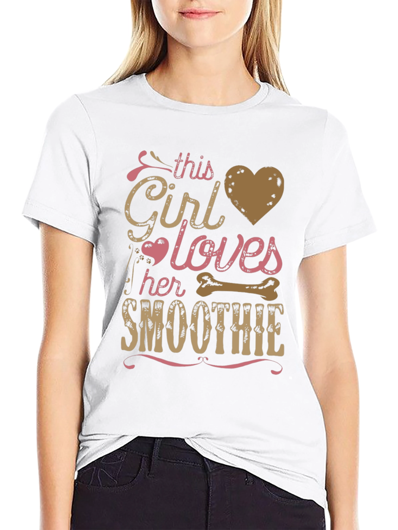 Black Girl Loves Smoothie T-Shirt - Funny Graphic Tee view 9