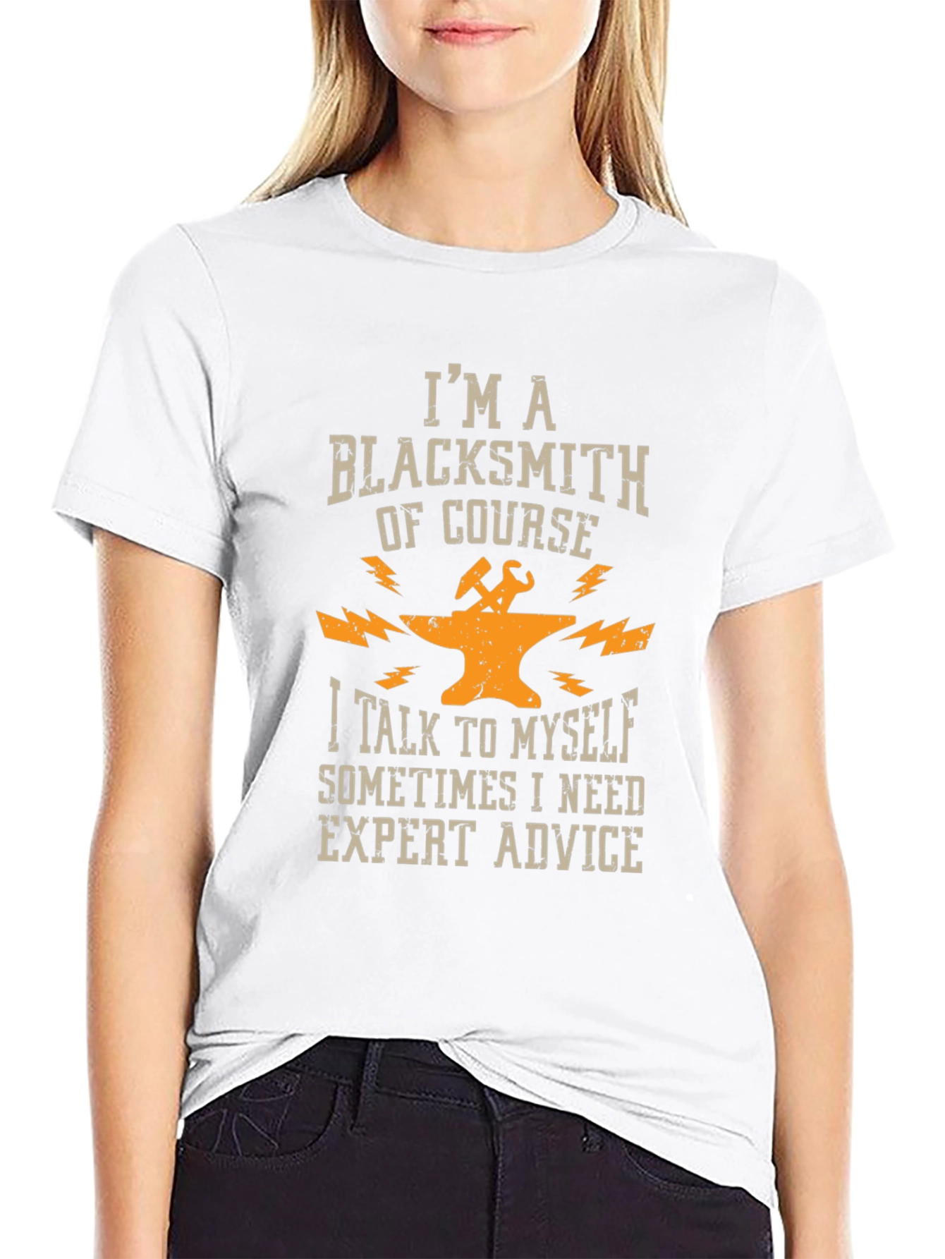 Black Blacksmith Humor T-Shirt view 9