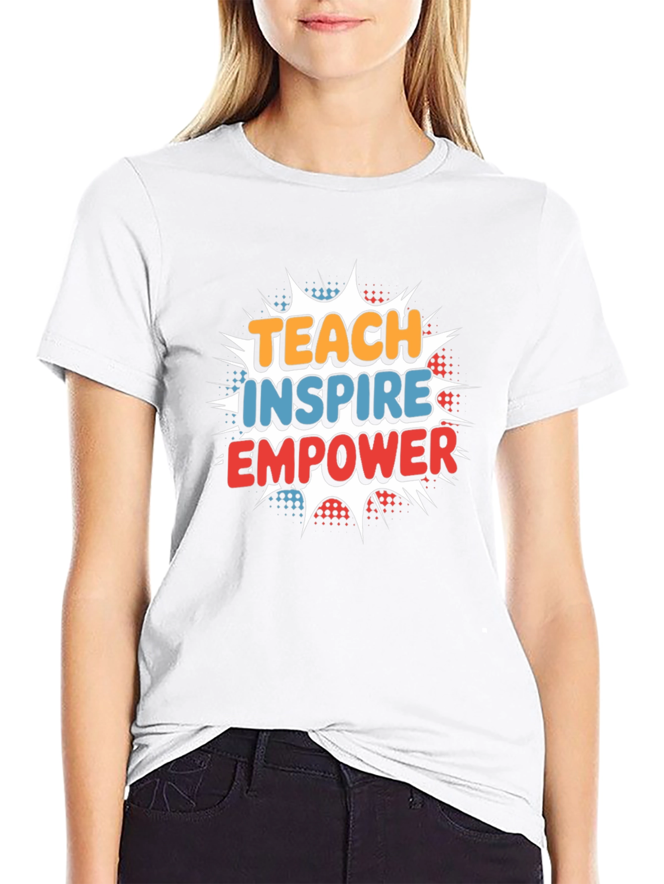 Black Teach Inspire Empower Graphic T-Shirt view 9