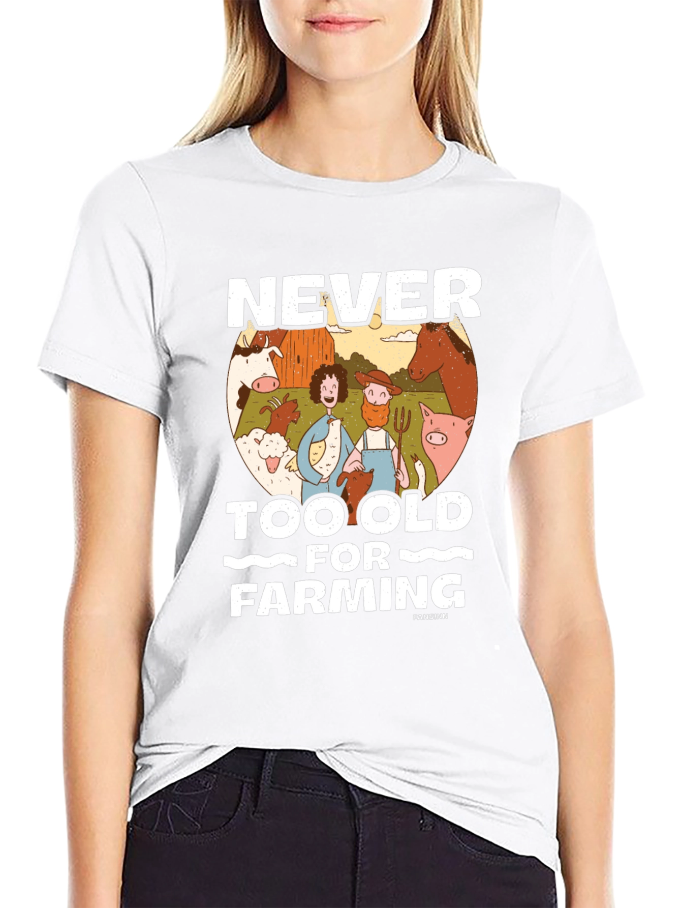Black Never Too Old For Farming Black Graphic Tee view 9