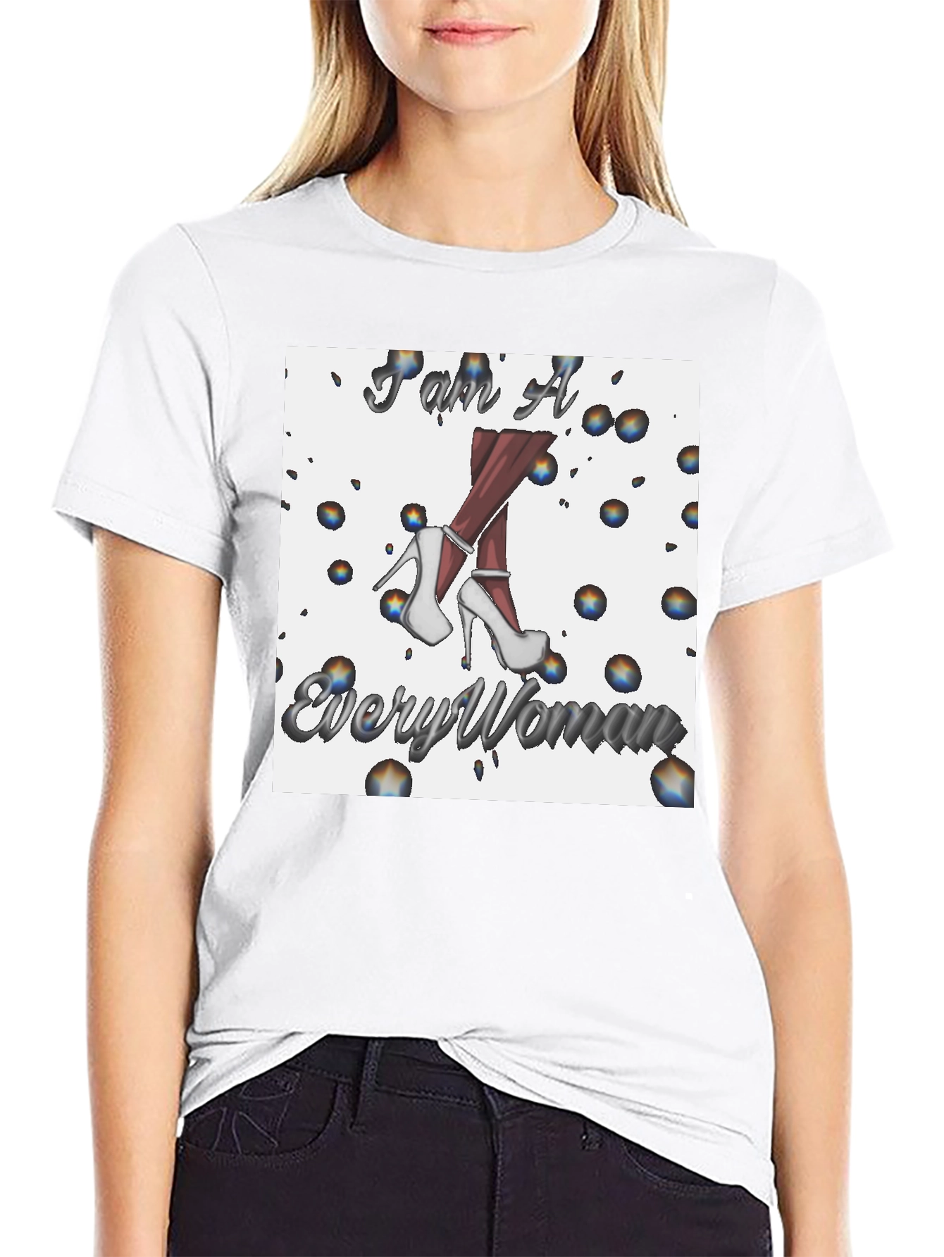 Black EveryWoman Graphic Tee - Black view 9