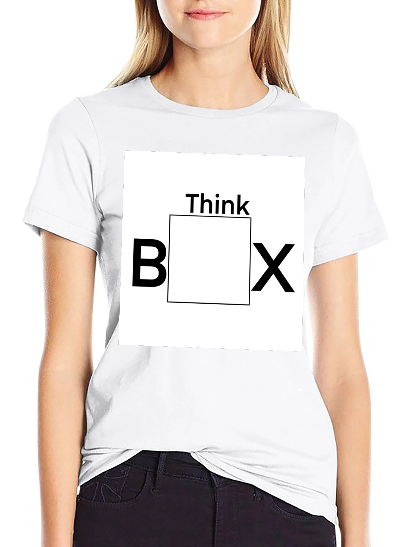 Black Think Outside the Box Graphic Tee - Black view 9