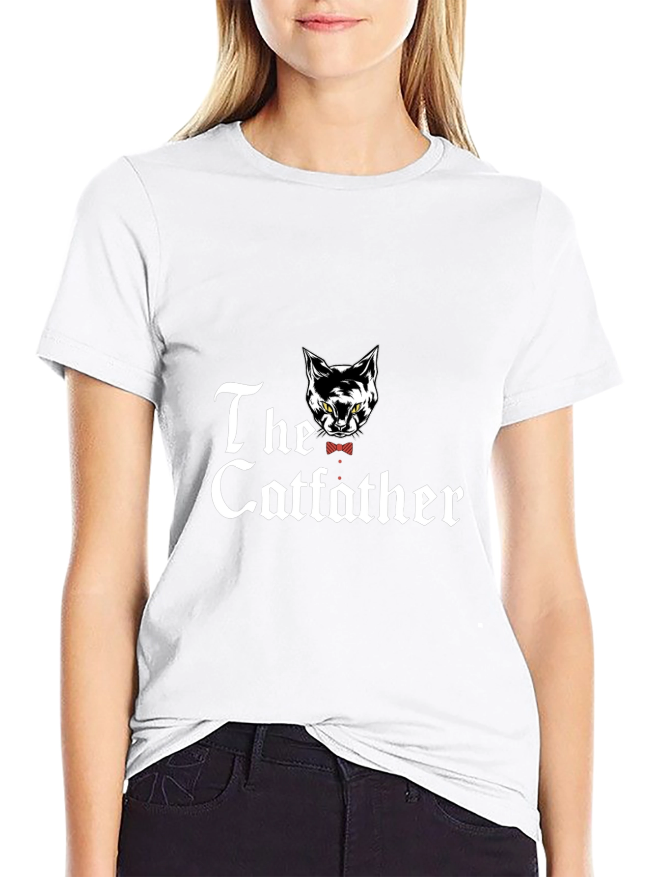 Black The Catfather T-Shirt -  Men's Black Tee view 9