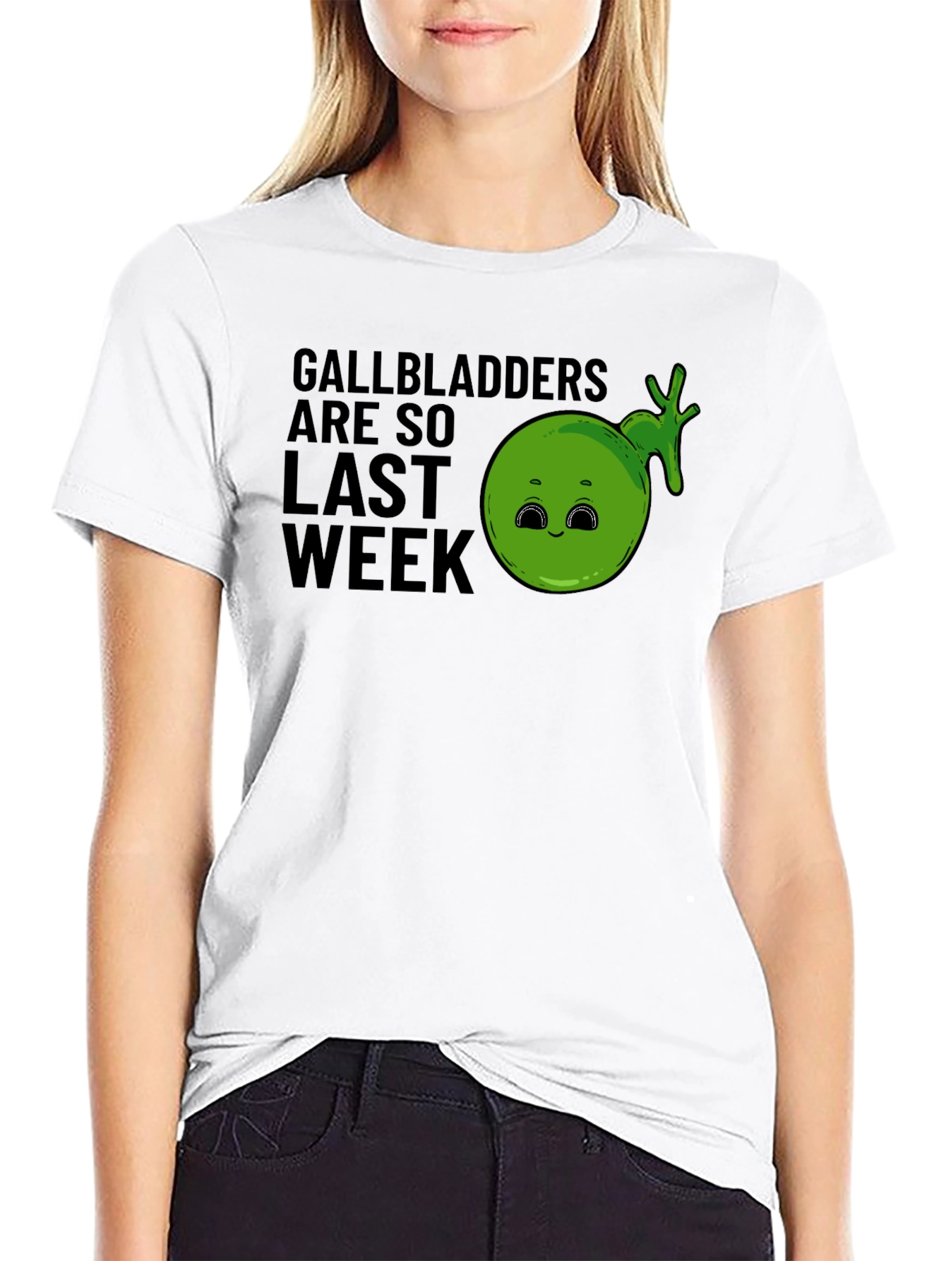 Black Gallbladders Are So Last Week Funny Graphic T-Shirt view 9