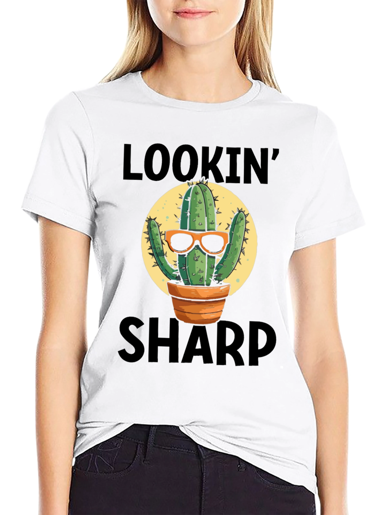 Black Lookin' Sharp Cactus T-Shirt - Unisex view 9