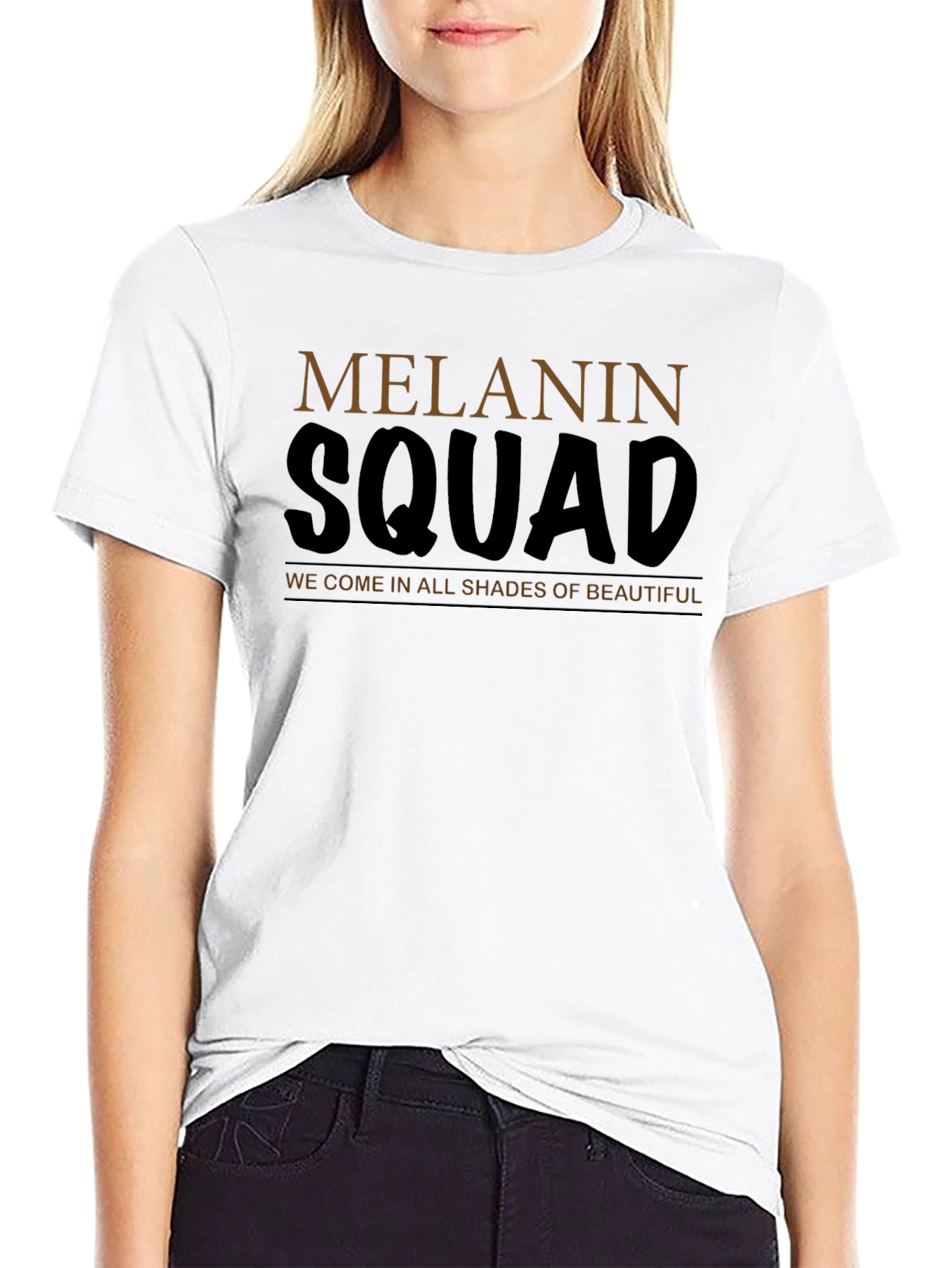 Black Melanin Squad Black T-Shirt - All Shades of Beautiful view 9