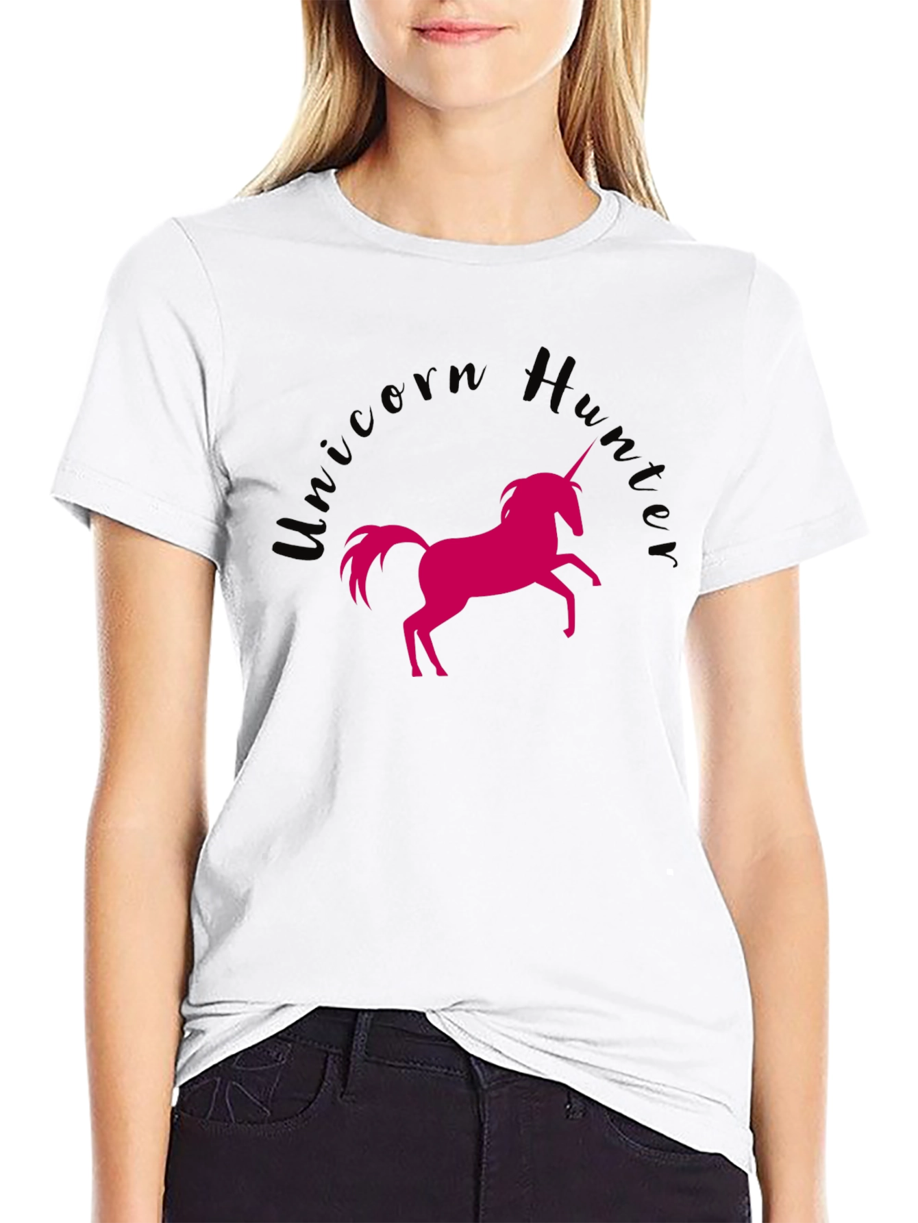 Black Unicorn Hunt Black Graphic Tee view 9
