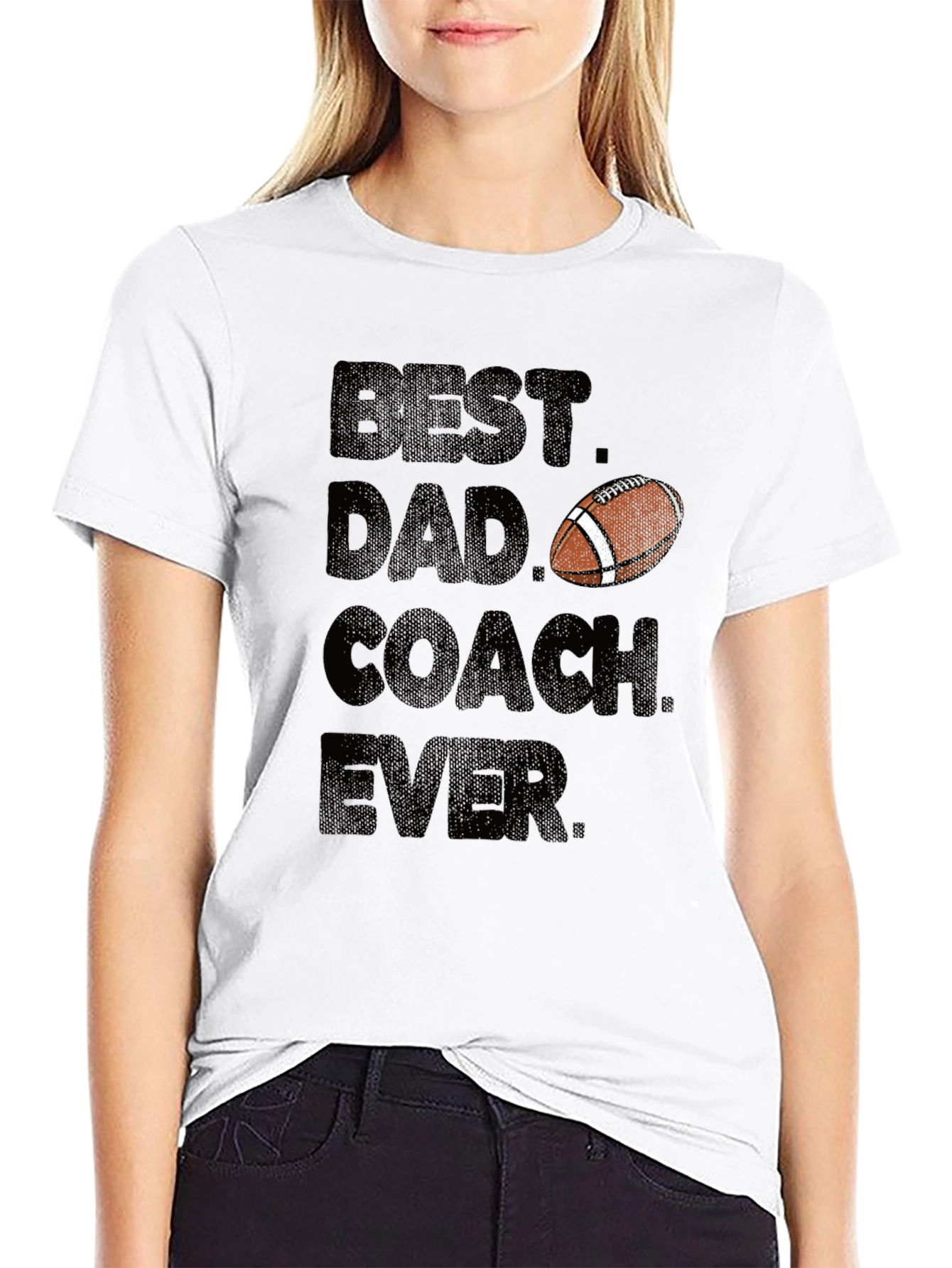 Black Best Dad Coach Ever T-Shirt view 9
