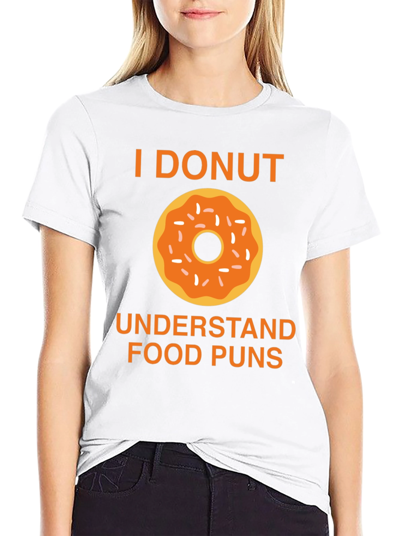 Black Funny "I Donut Understand" Graphic T-Shirt view 9