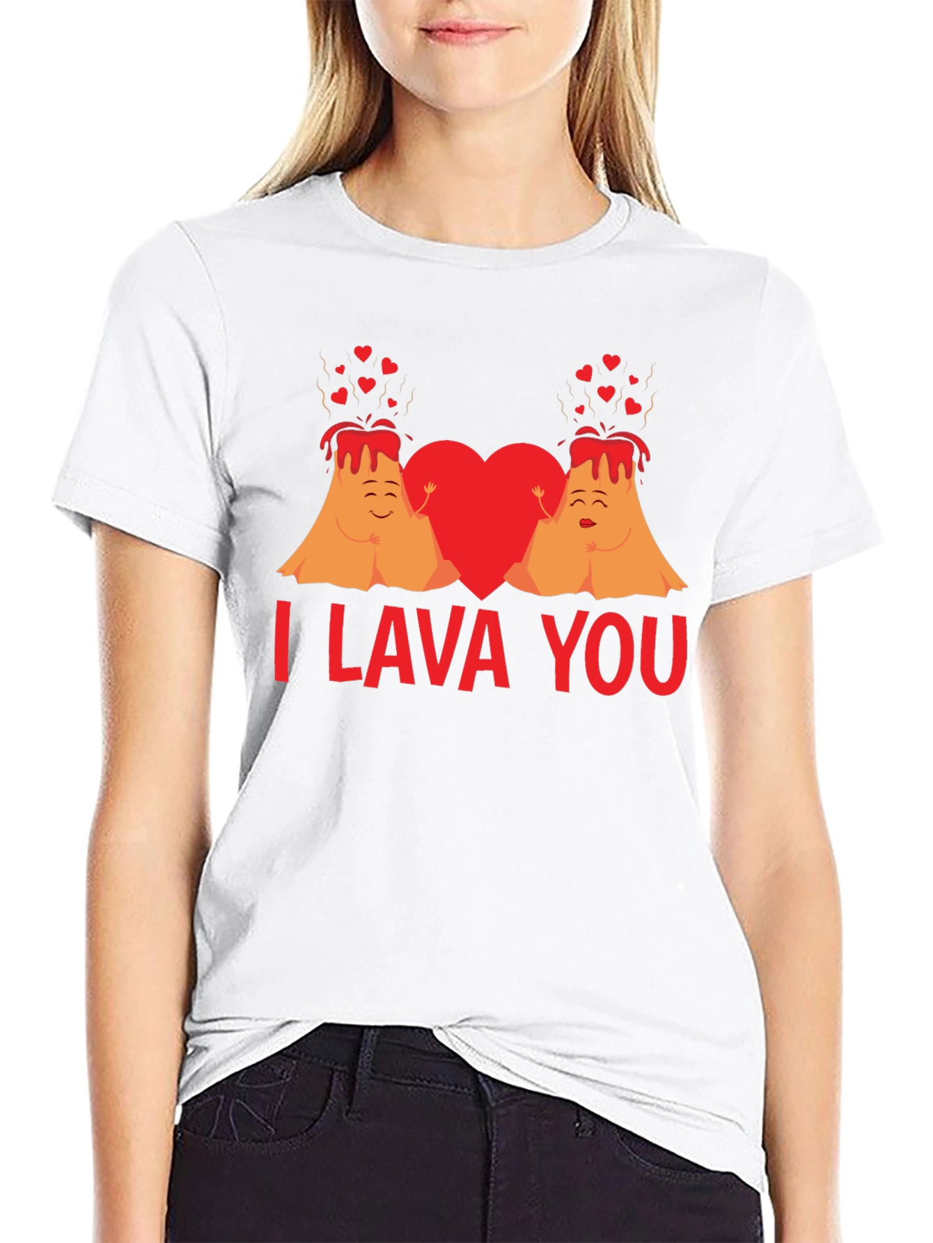 Black I Lava You Valentine's Day T-Shirt view 9