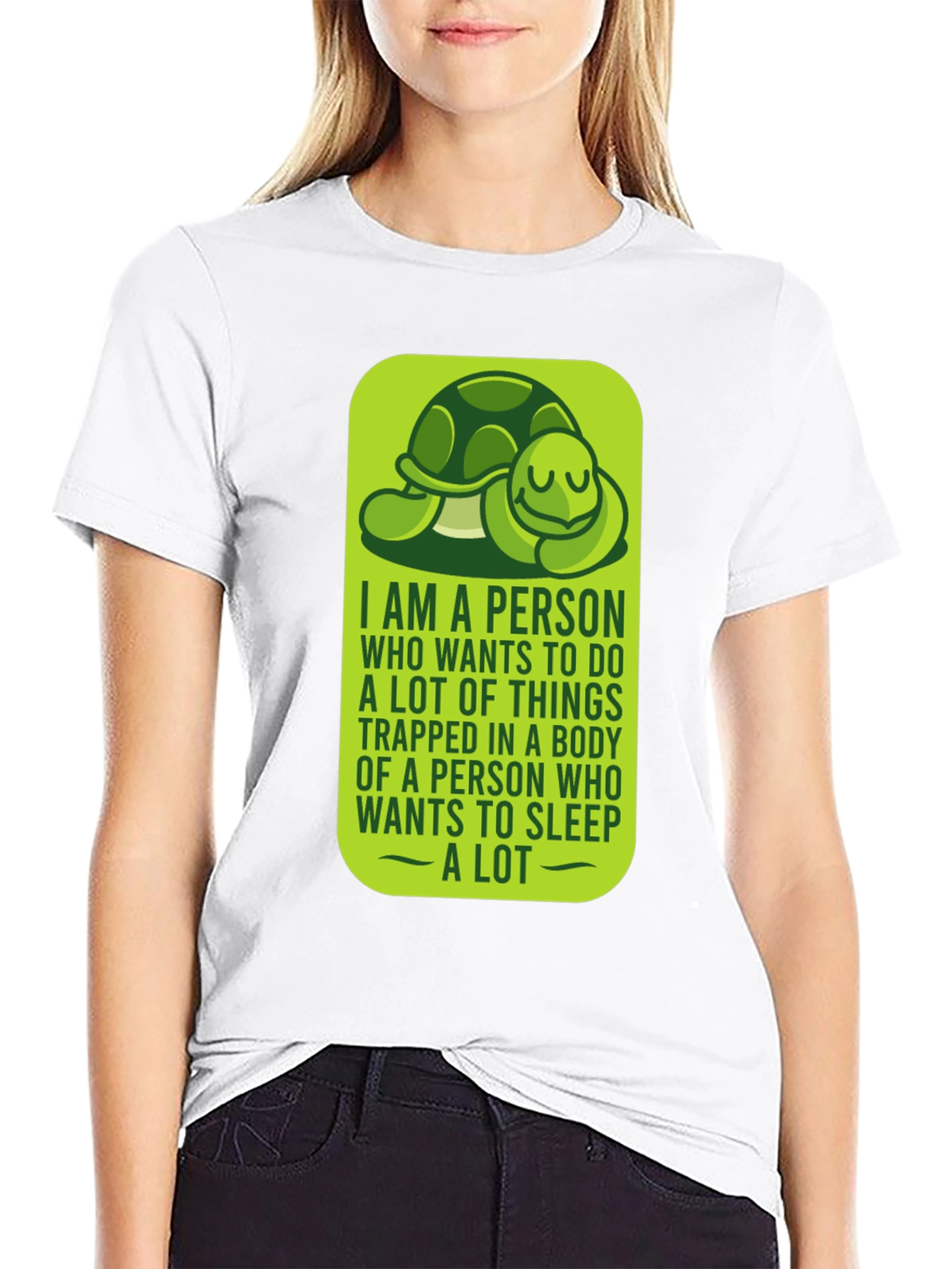 Black Funny Turtle Graphic T-Shirt - Introvert Sleep Lover Tee view 9