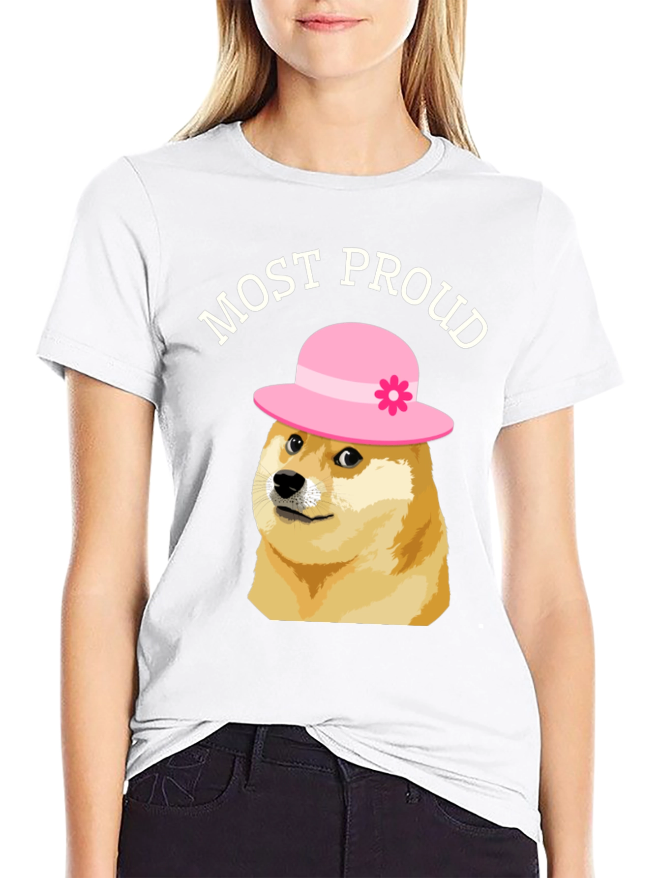 Black Most Proud Doge T-Shirt - Black view 9