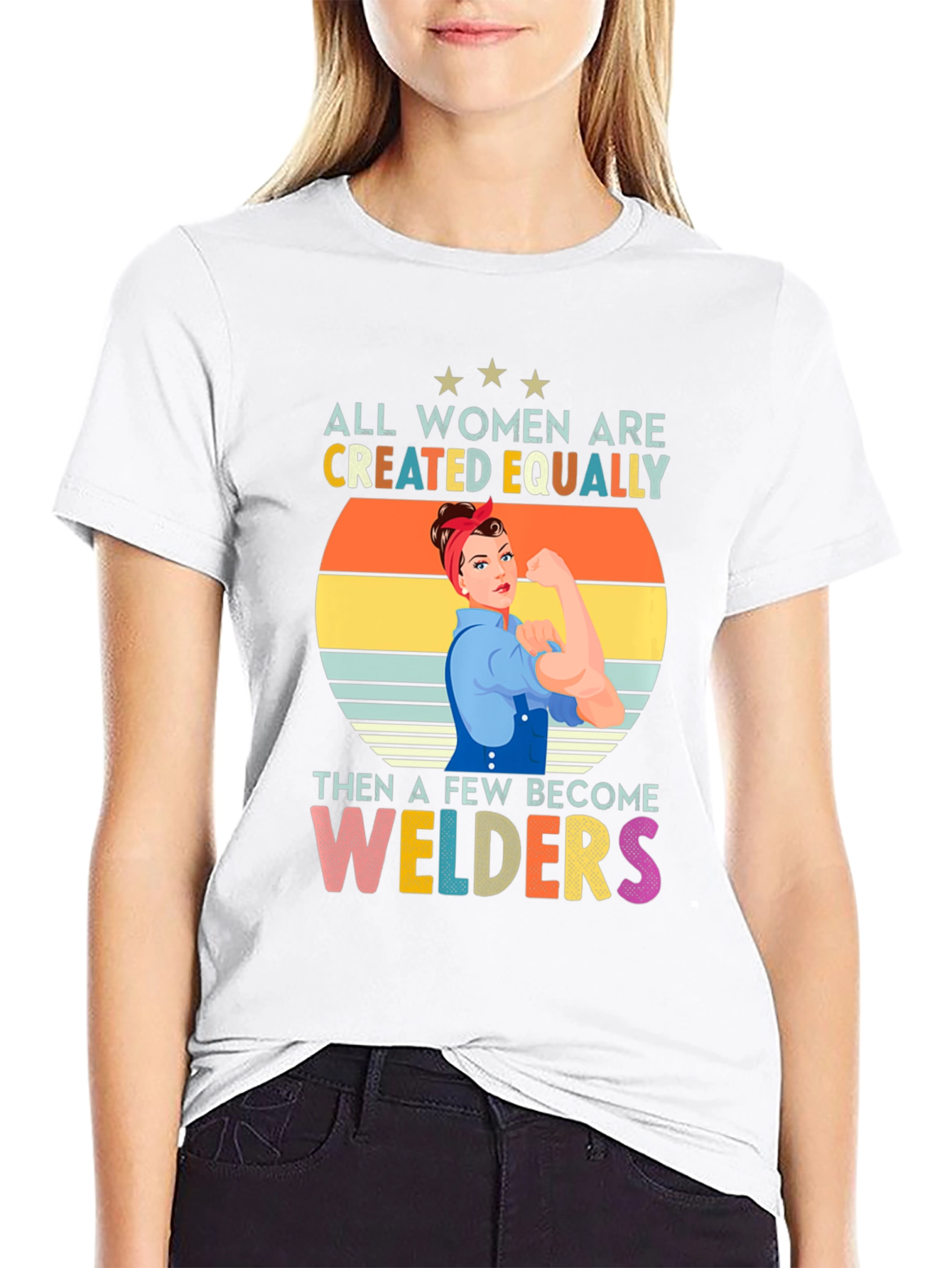 Black Empowered Women Welders T-Shirt view 9
