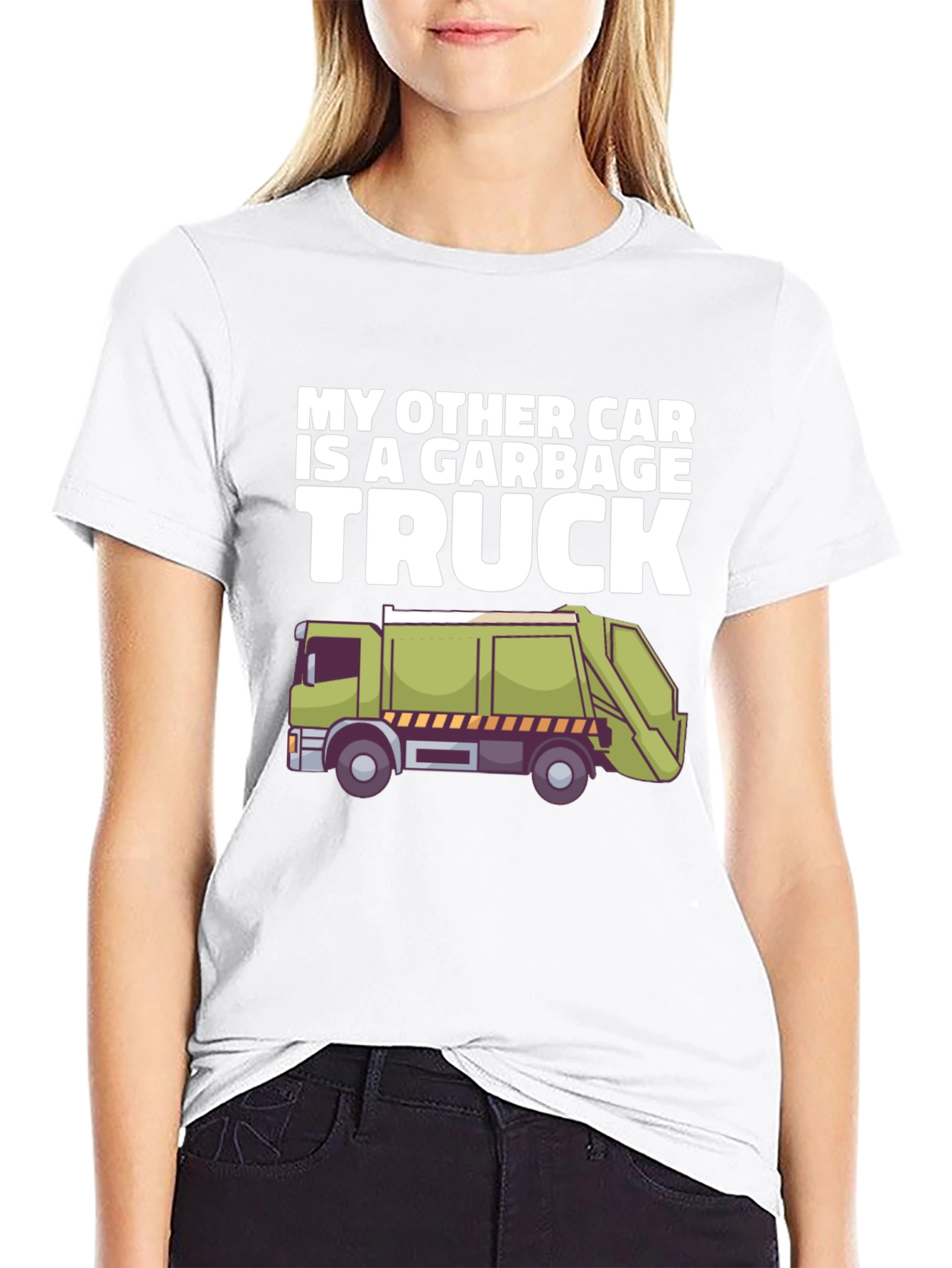 Black Garbage Truck T-Shirt - Funny Car Alternative Tee view 9