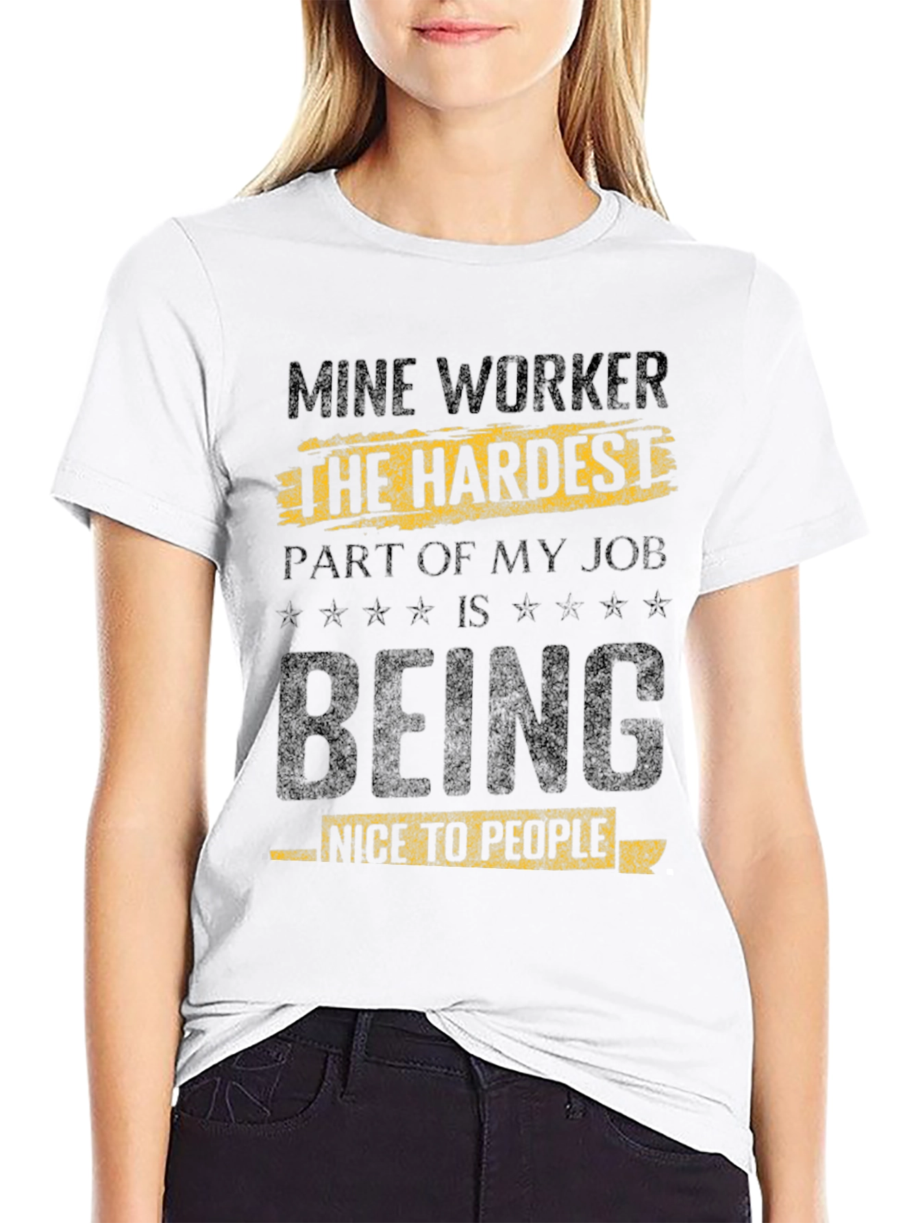 Black Mine Worker Hardest Job T-Shirt view 9