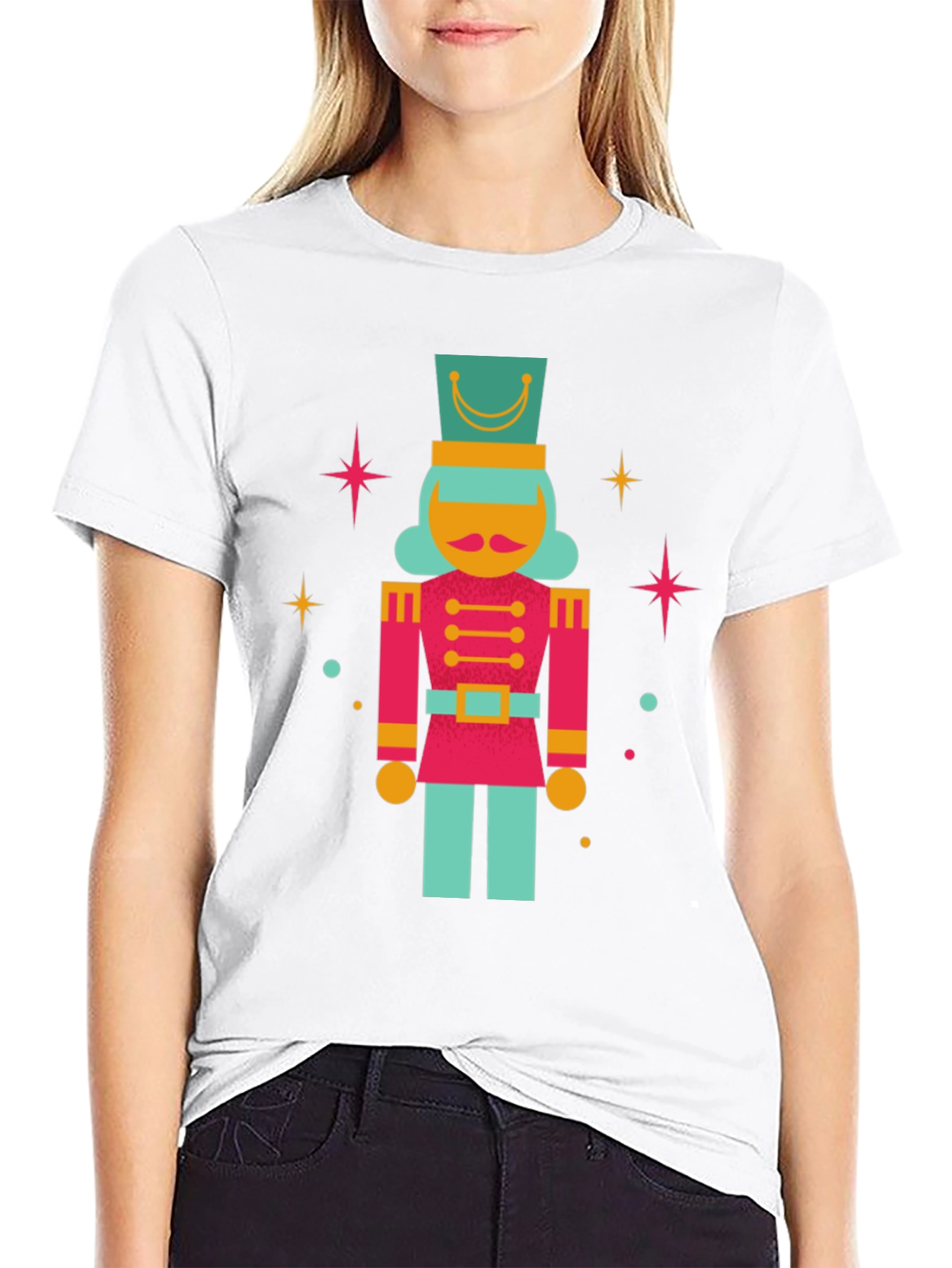 Black Retro Nutcracker T-Shirt - Holiday Style view 9