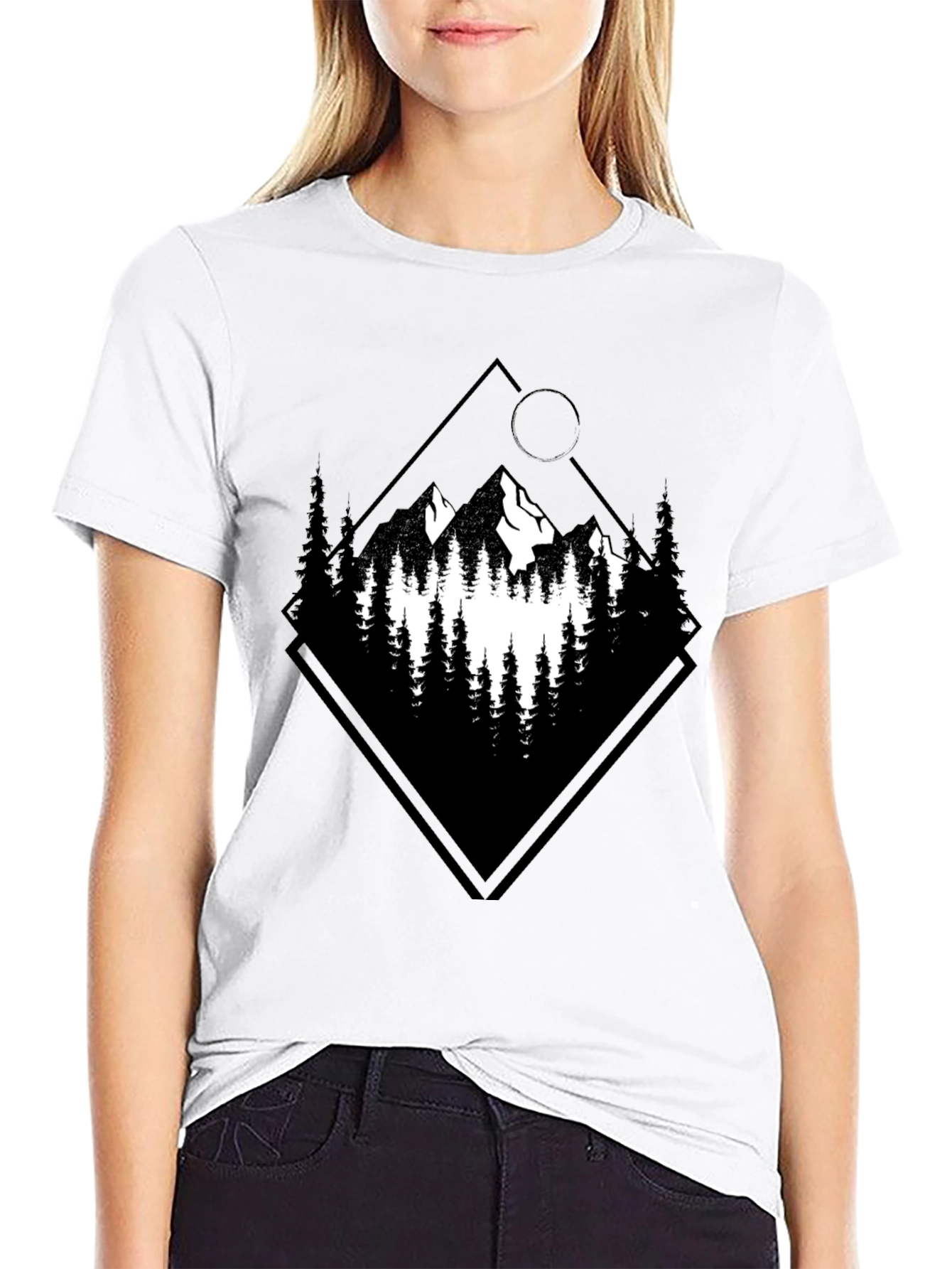 Black Mountain Graphic Tee - Nature Inspired Design view 9