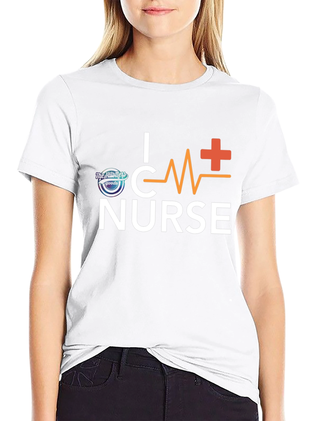 Black I Heart Nurse Black T-Shirt view 9