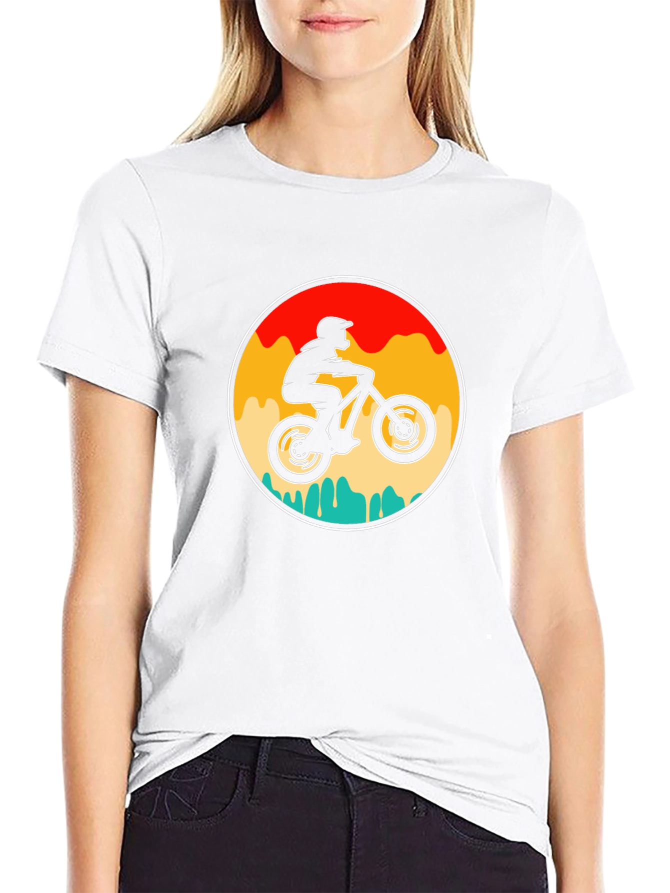 Black Mountain Biker Graphic Tee - Retro Style view 9