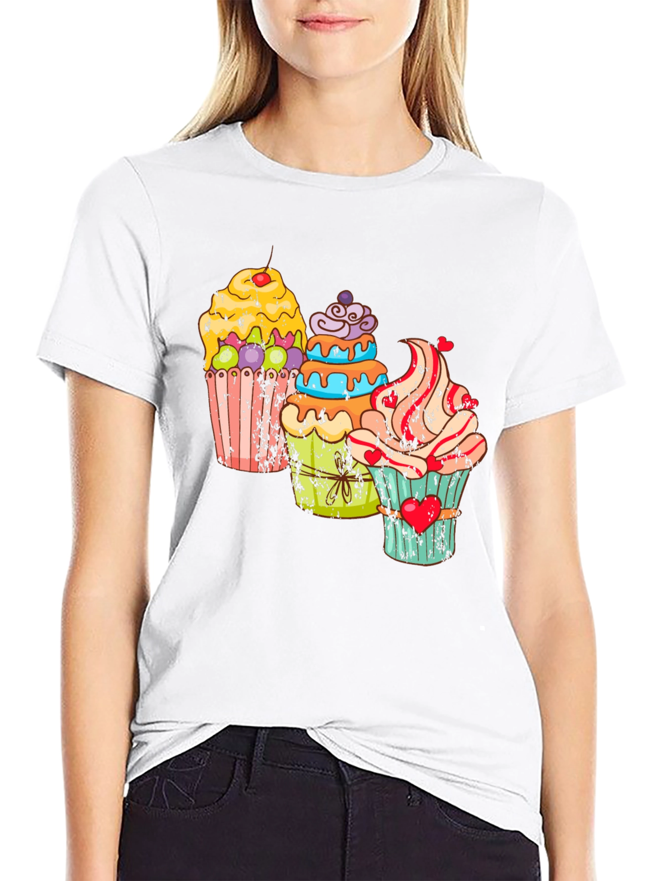 Black Cupcake Graphic T-Shirt view 9